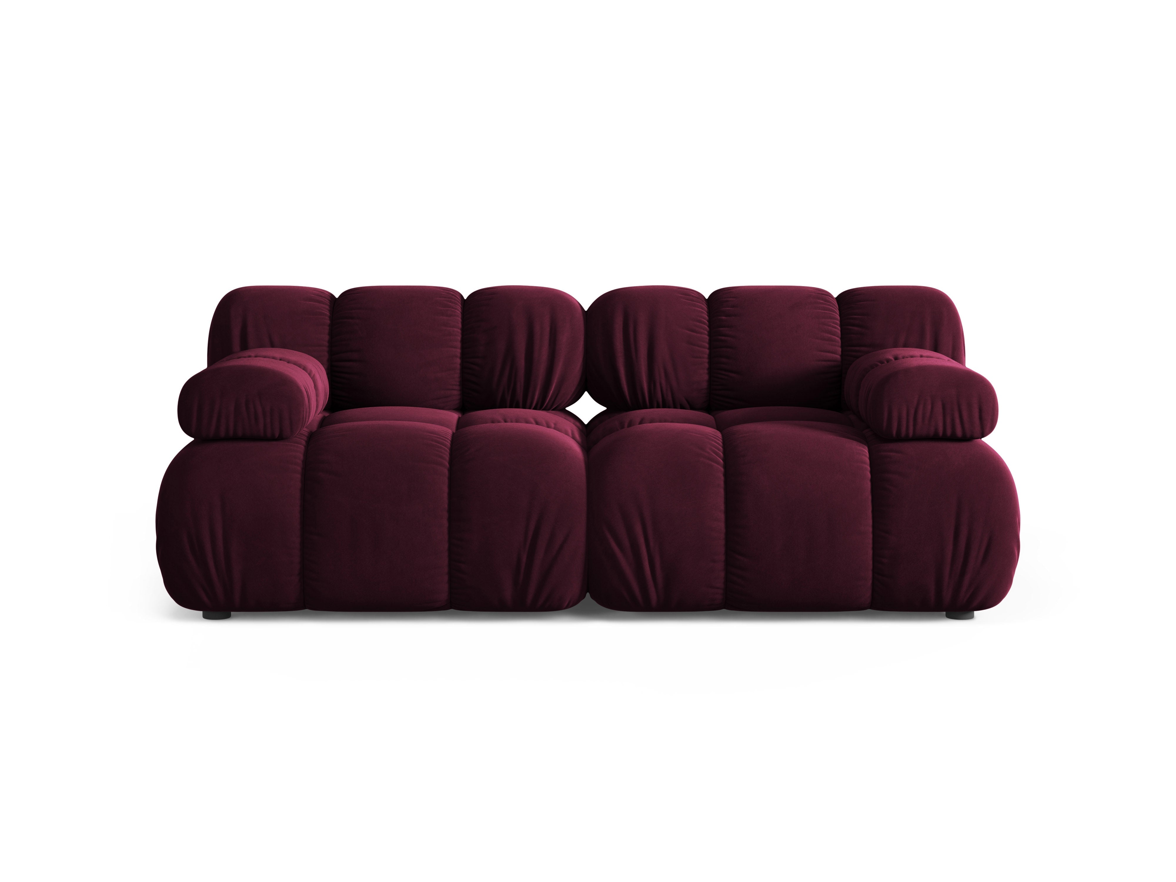 Sofa modułowa 2-osobowa BELLIS burgundowy welur