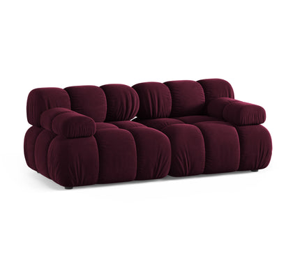 Sofa modułowa 2-osobowa BELLIS burgundowy welur