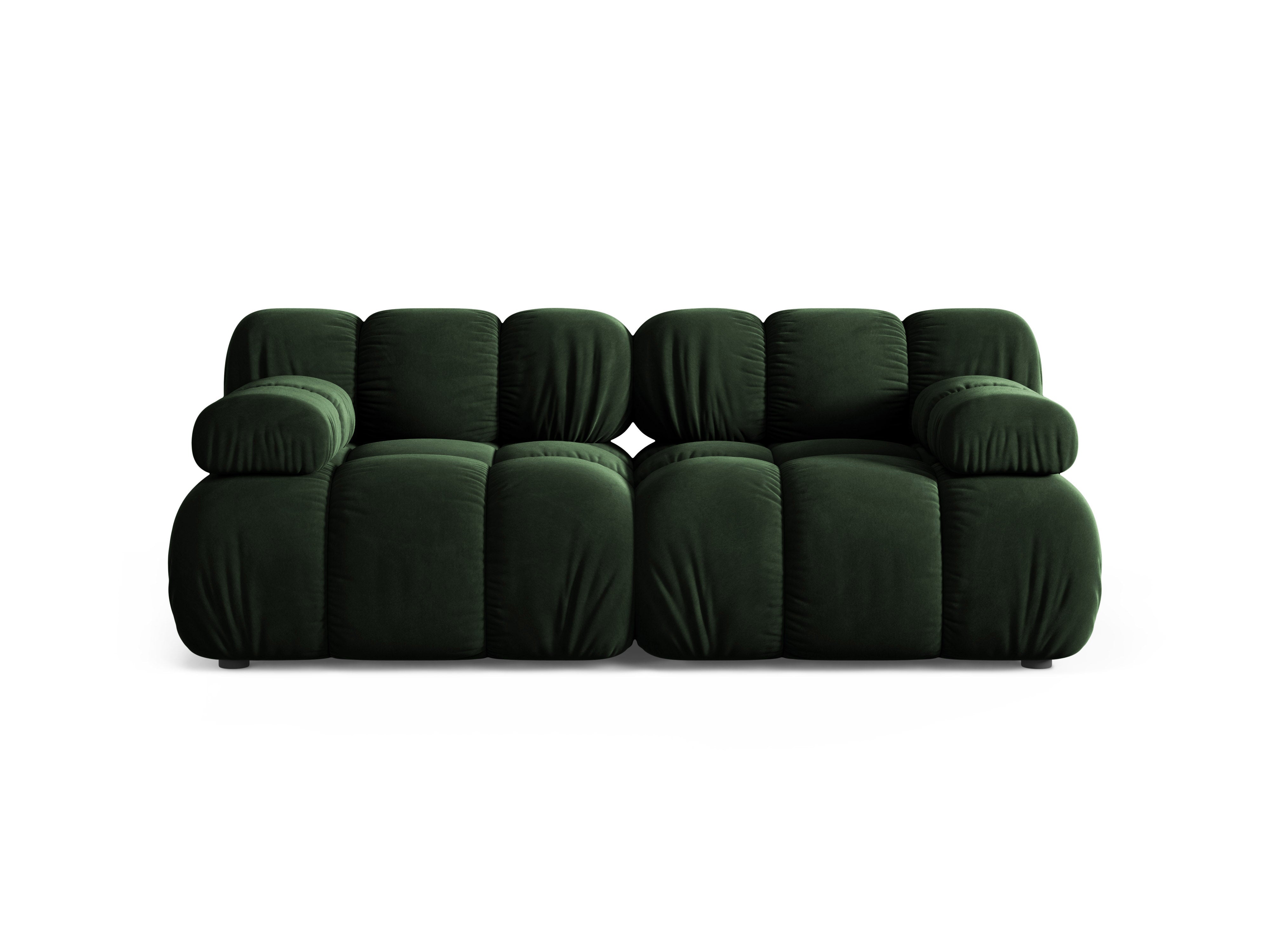 Sofa modułowa 2-osobowa BELLIS butelkowy zielony welur