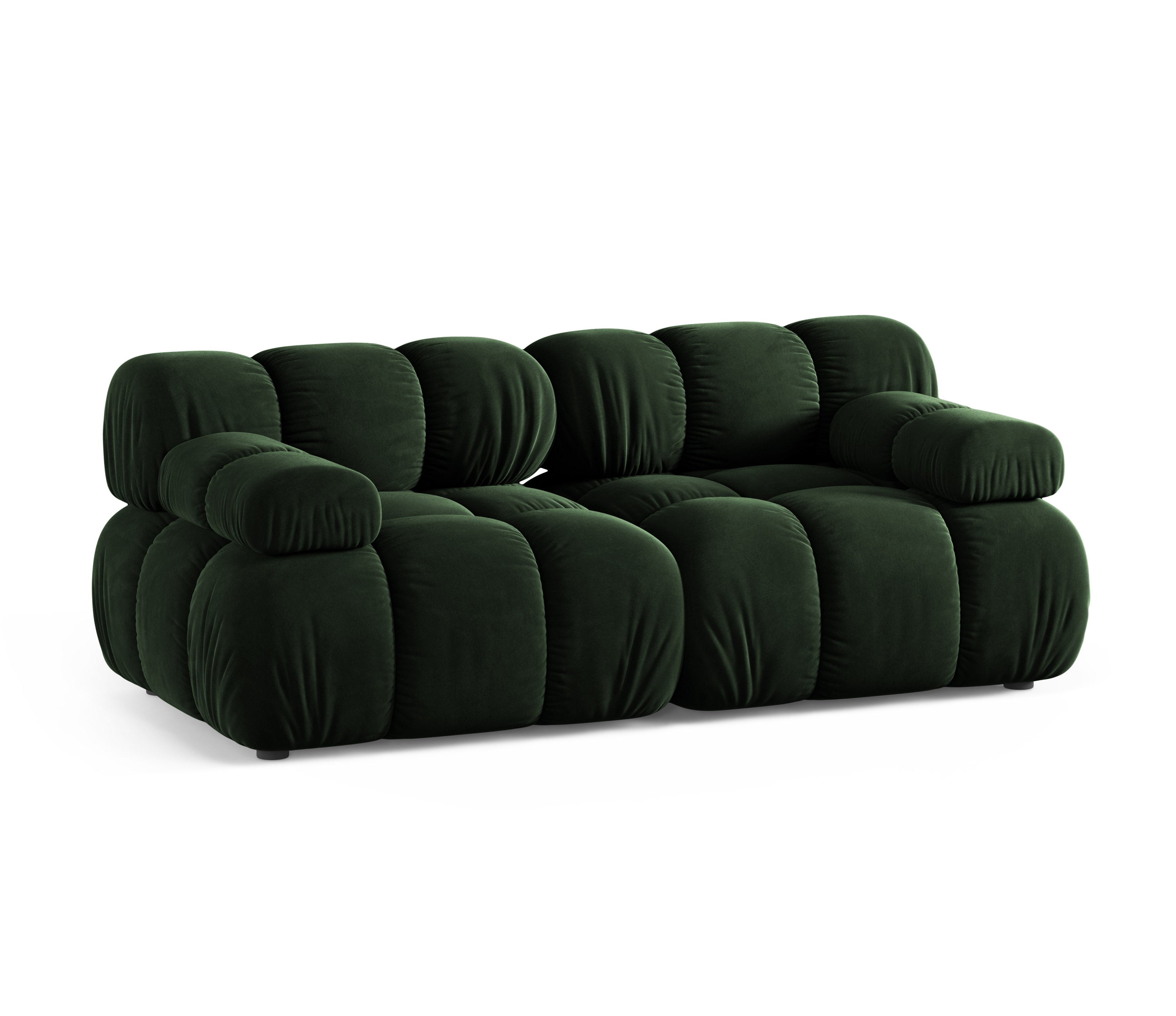 Sofa modułowa 2-osobowa BELLIS butelkowy zielony welur