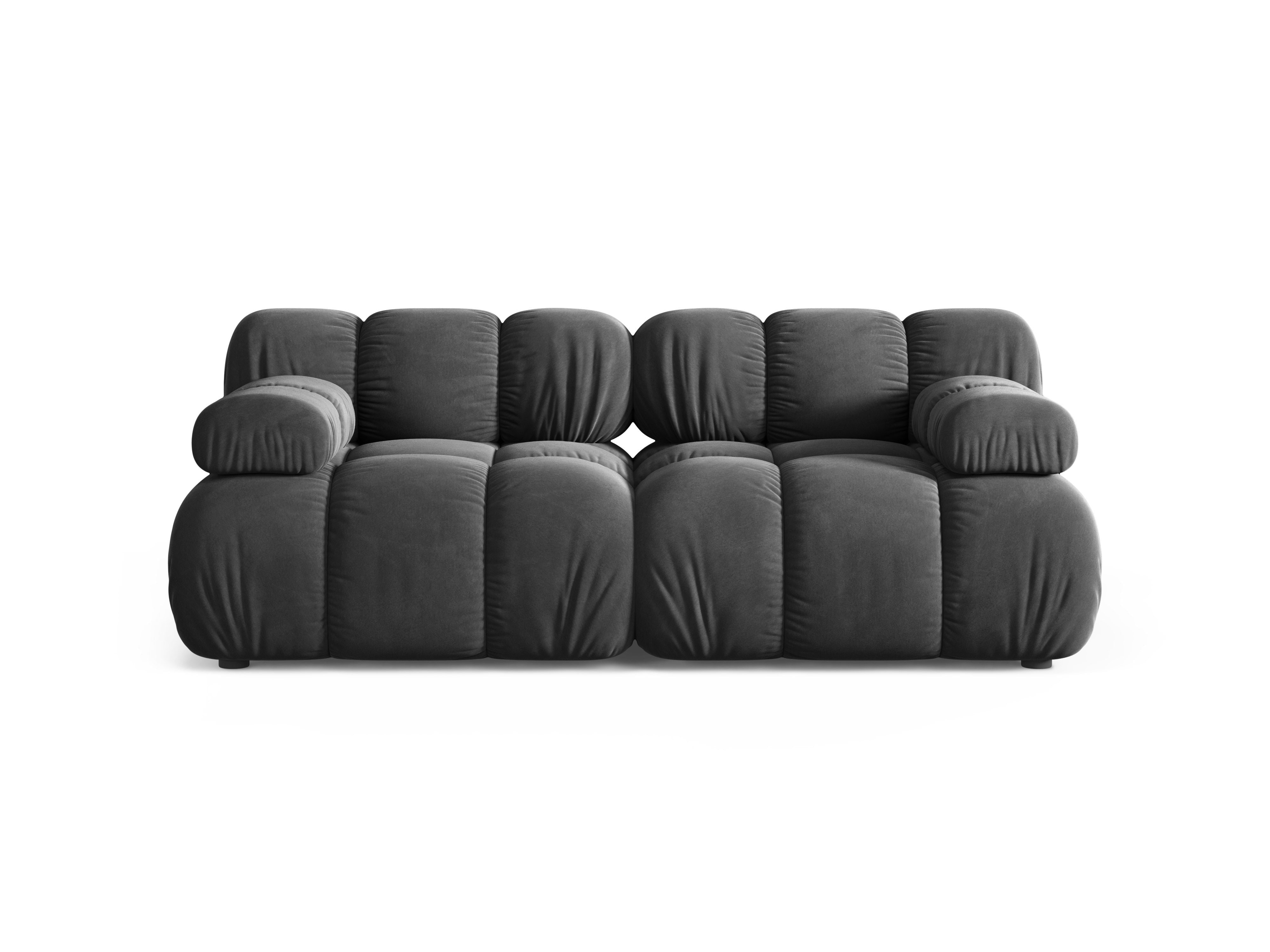 Sofa modułowa 2-osobowa BELLIS szary welur