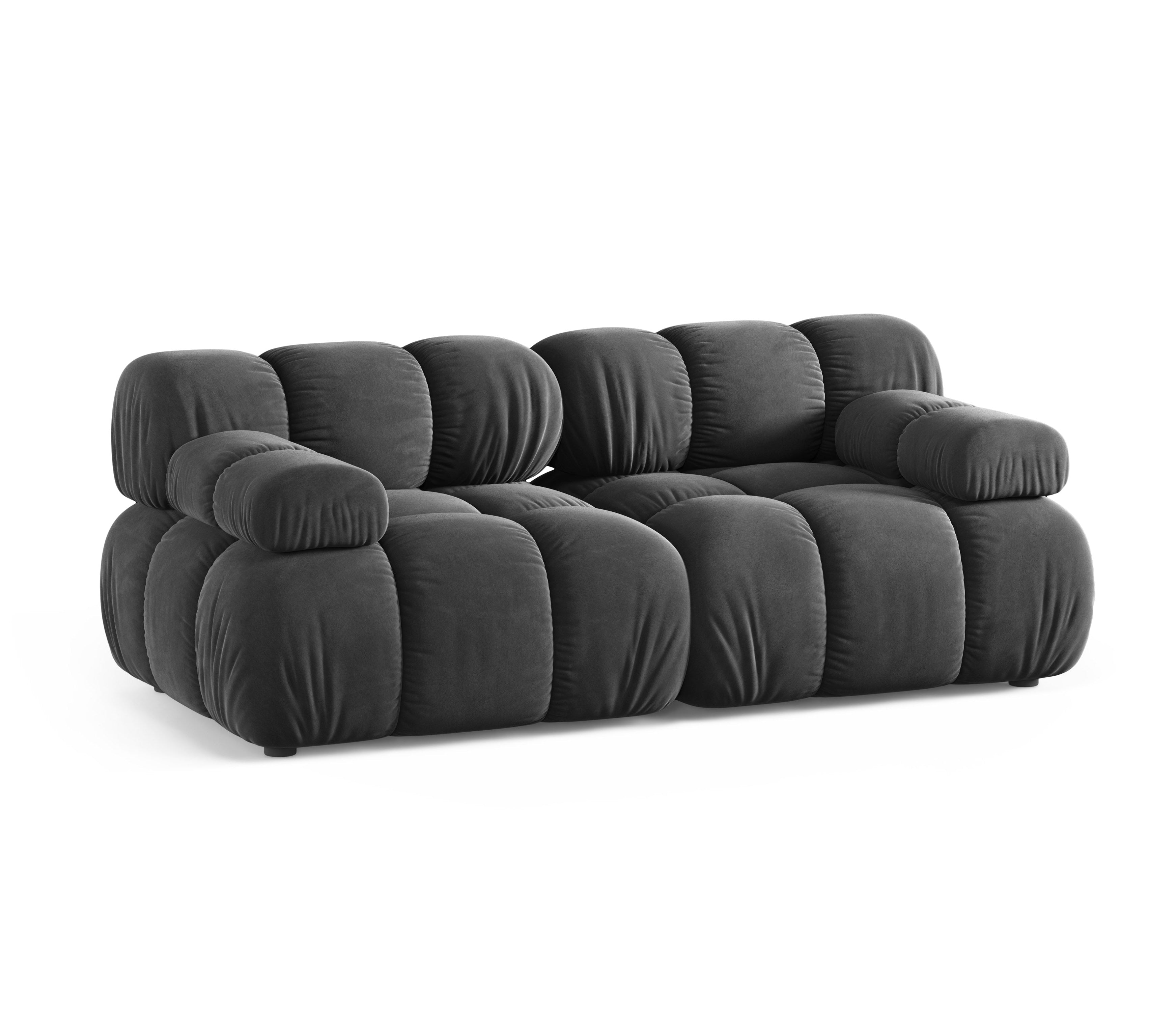Sofa modułowa 2-osobowa BELLIS szary welur