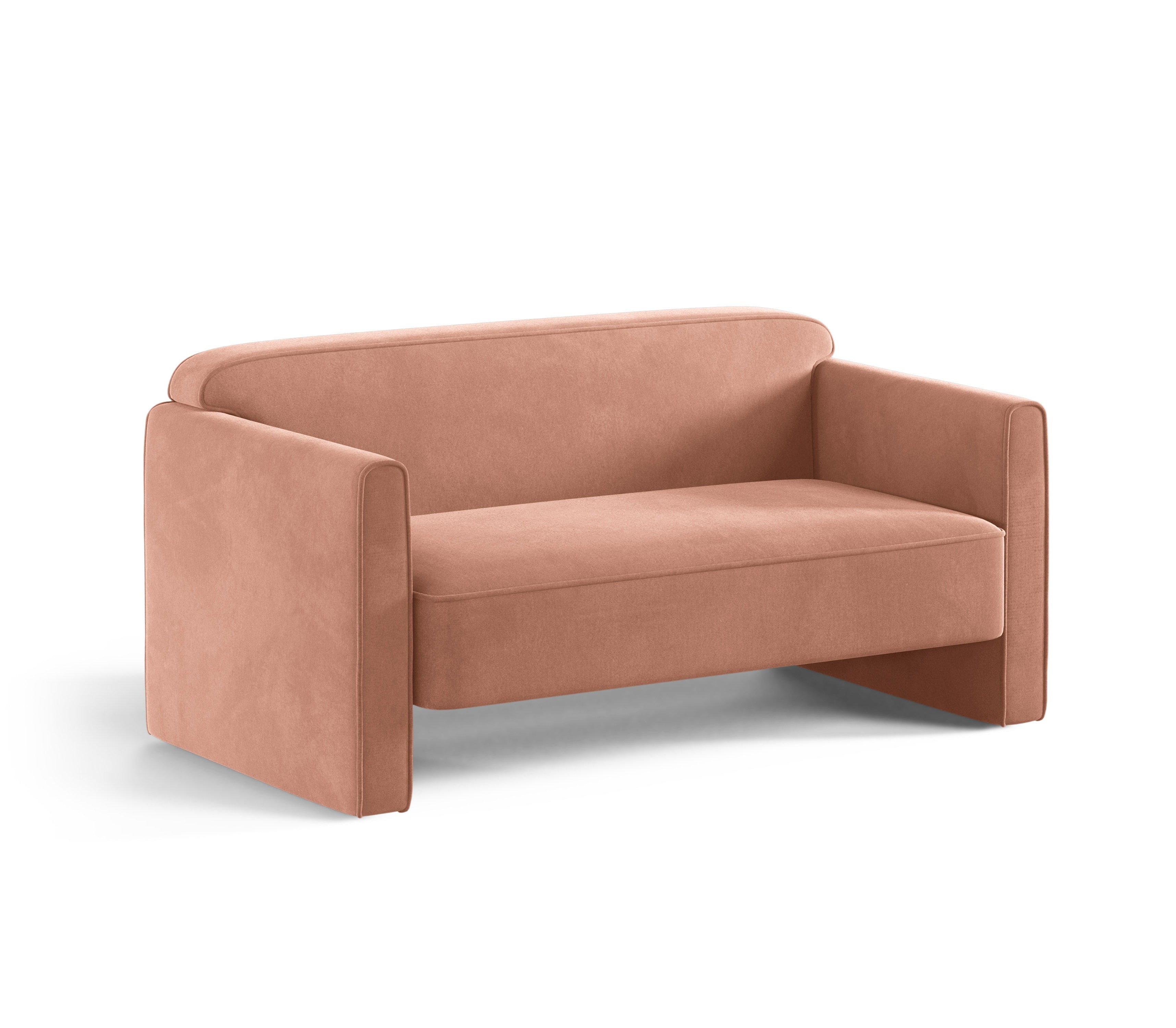 Sofa 2-osobowa aksamitna ABBY różowy