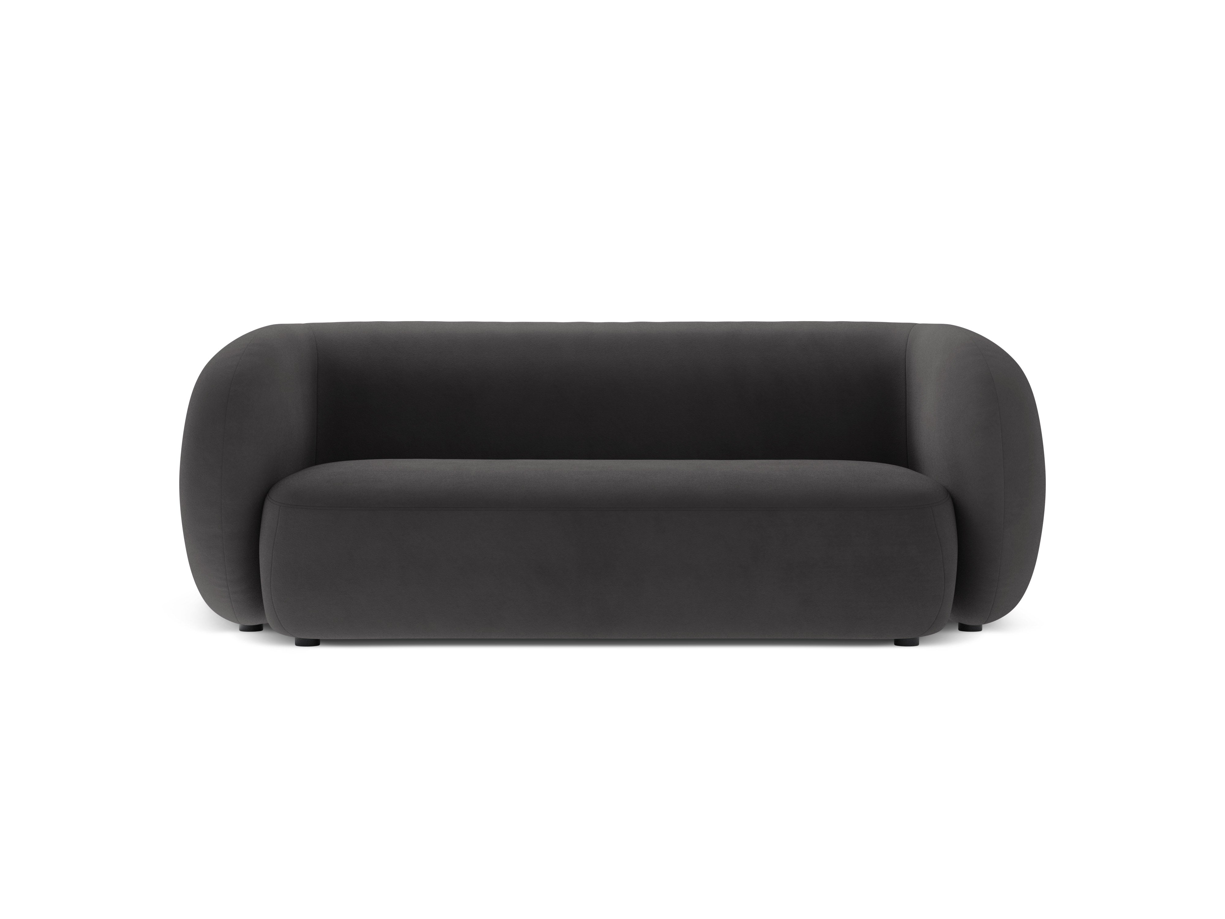 Sofa aus Samt 2-sitzig KATE dunkelgrau