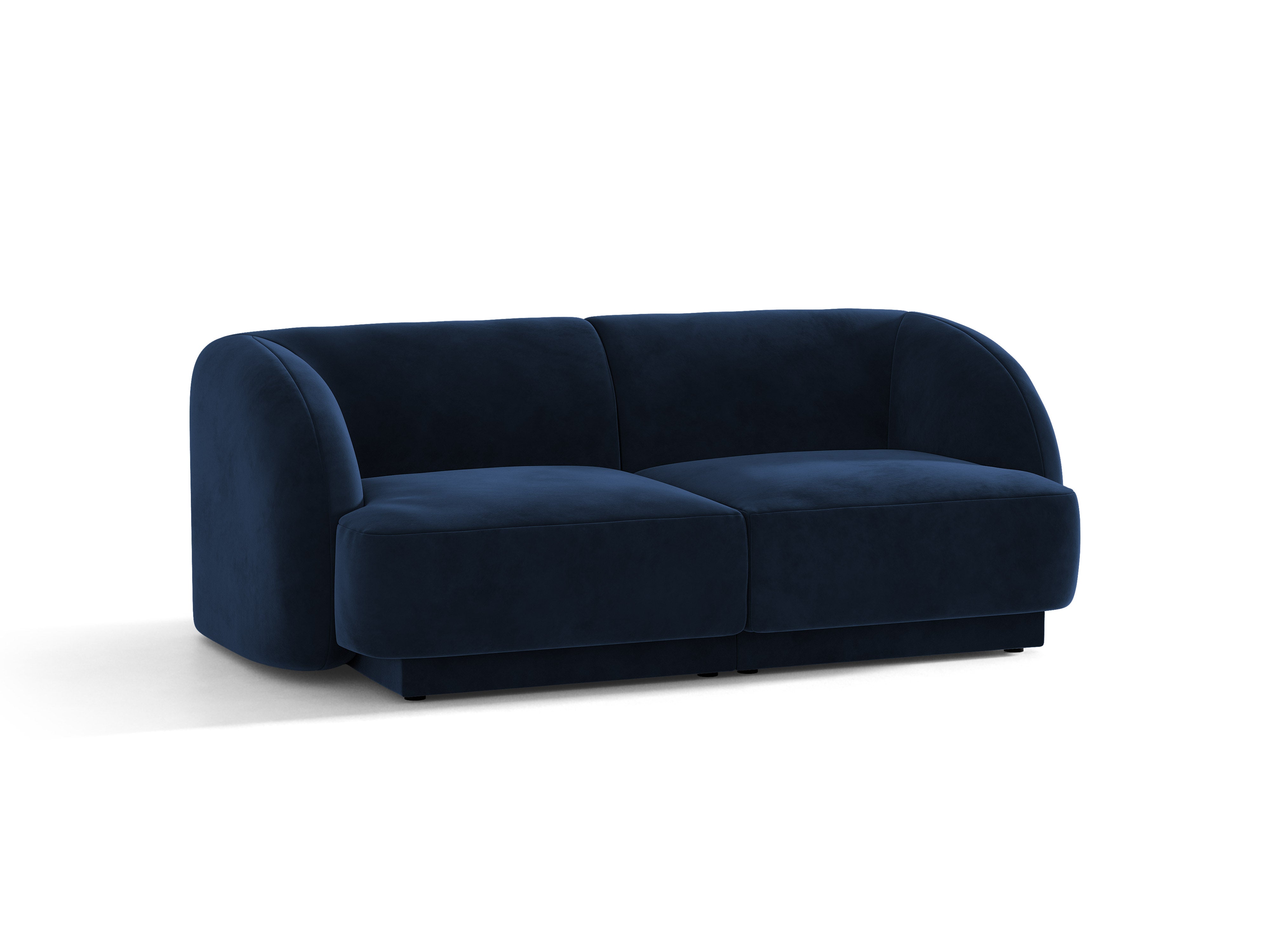 Sofa aksamitna 2-osobowa MILEY granat królewski