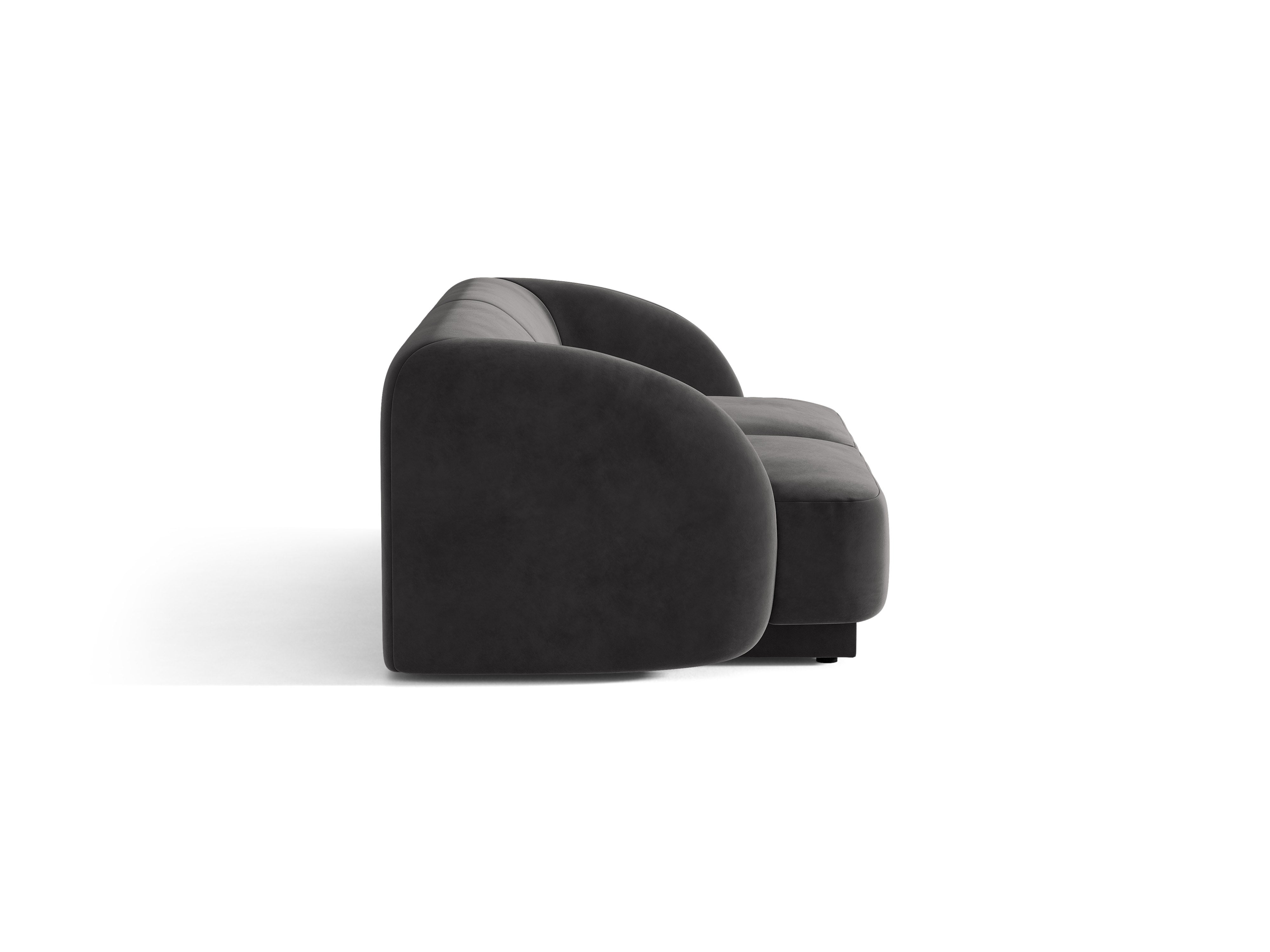 Sofa aksamitna 2-osobowa MILEY ciemnoszary