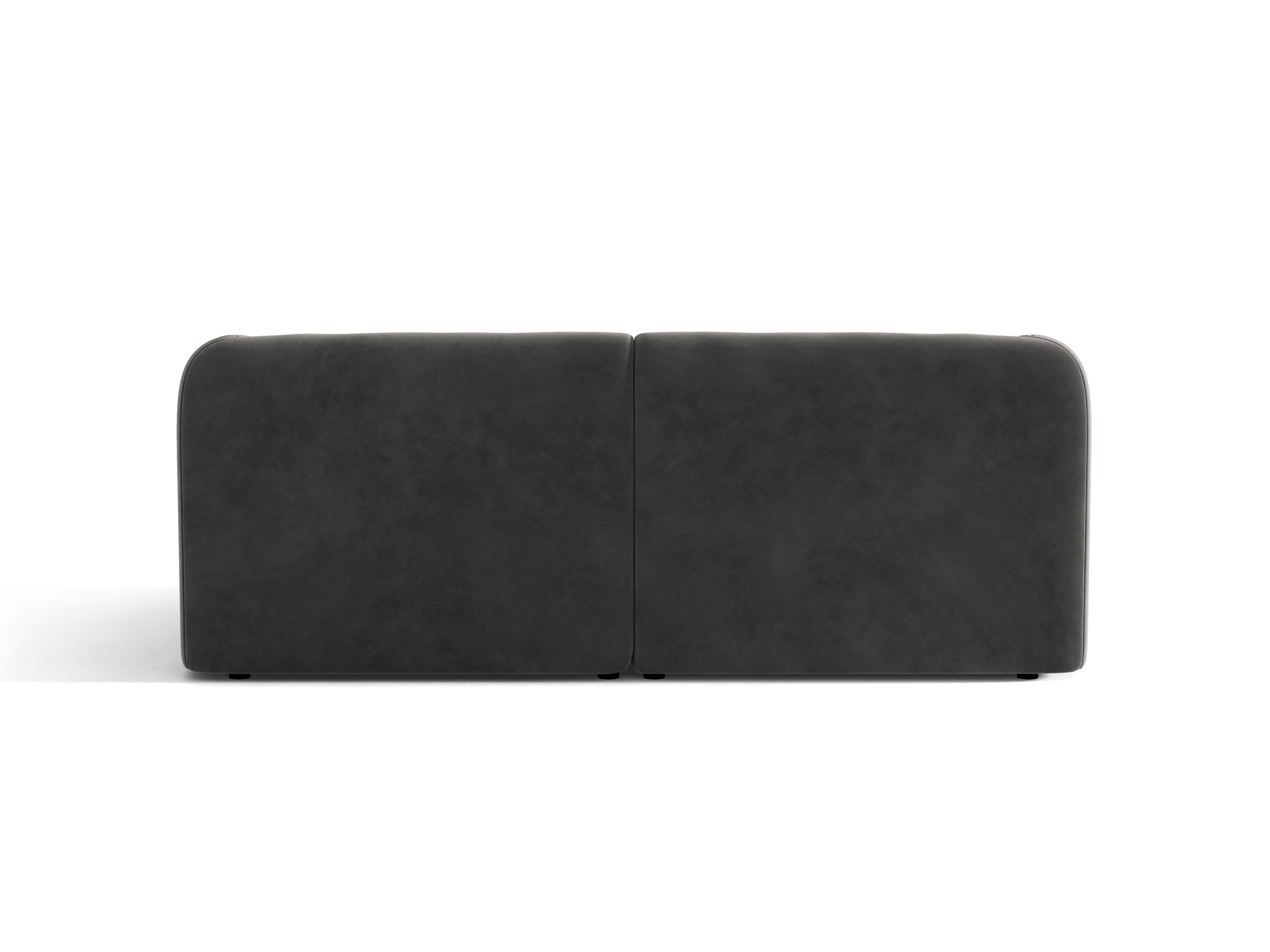 Sofa aksamitna 2-osobowa MILEY ciemnoszary