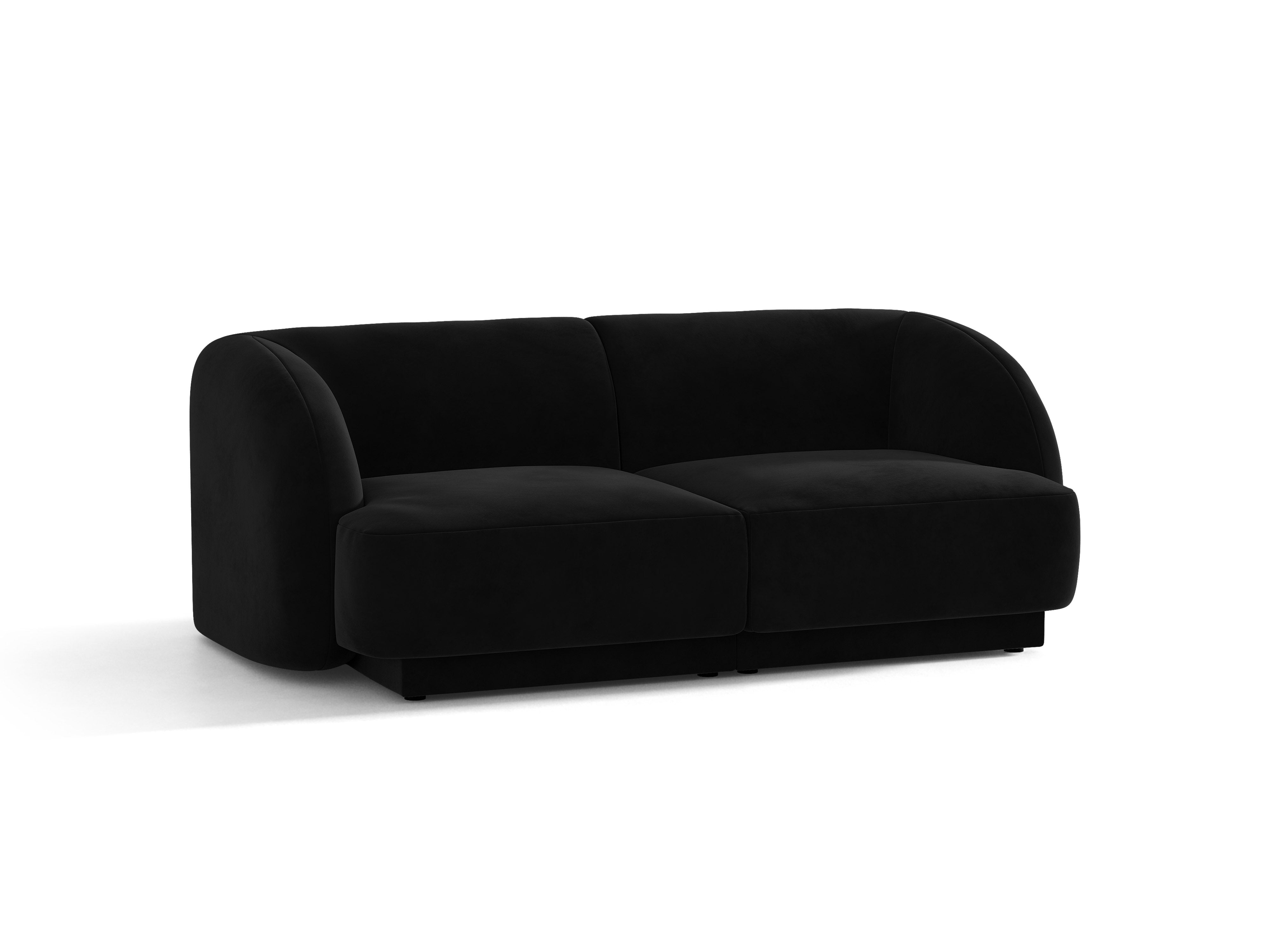 Sofa aksamitna 2-osobowa MILEY czarny