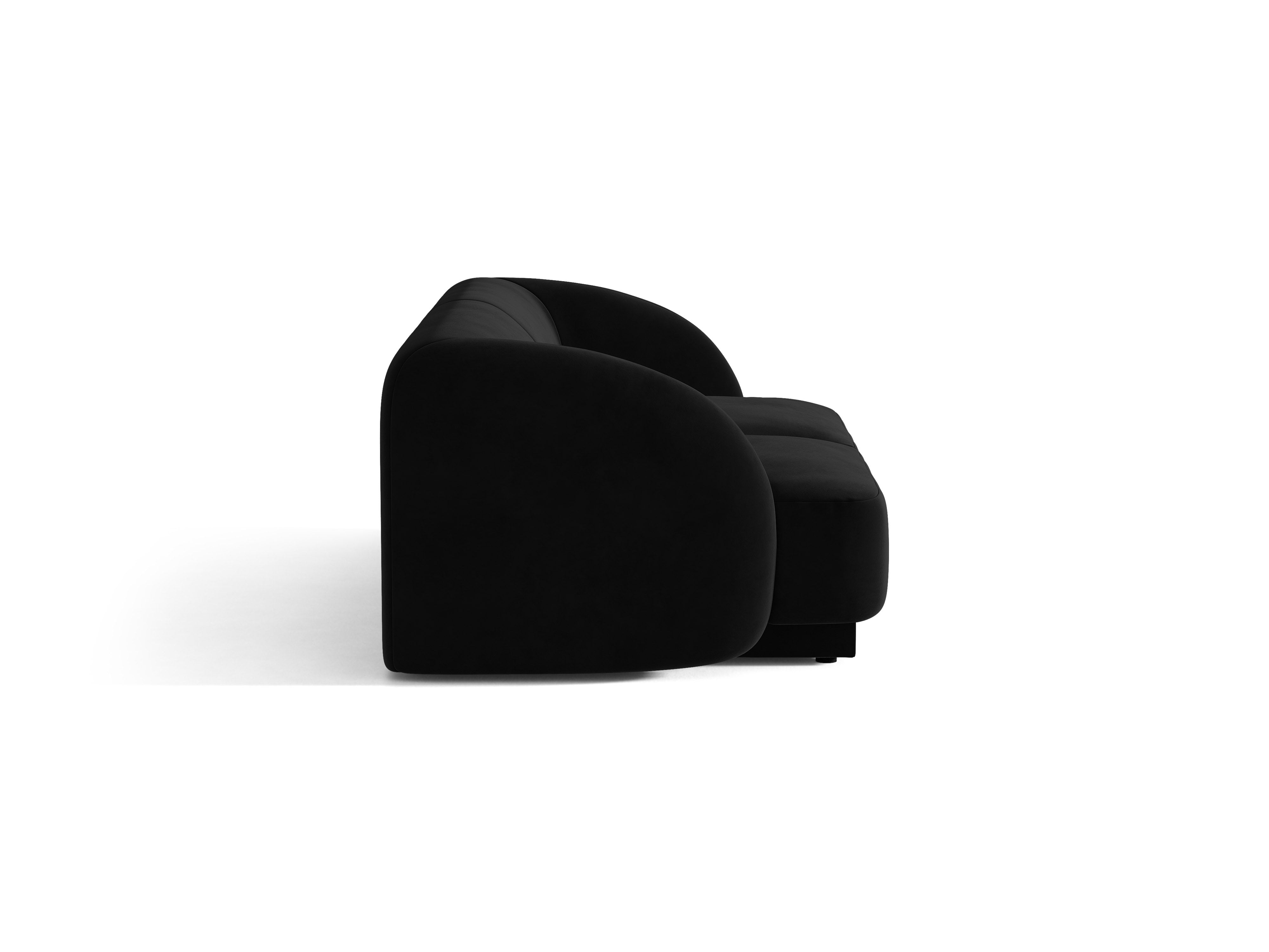 Sofa aksamitna 2-osobowa MILEY czarny
