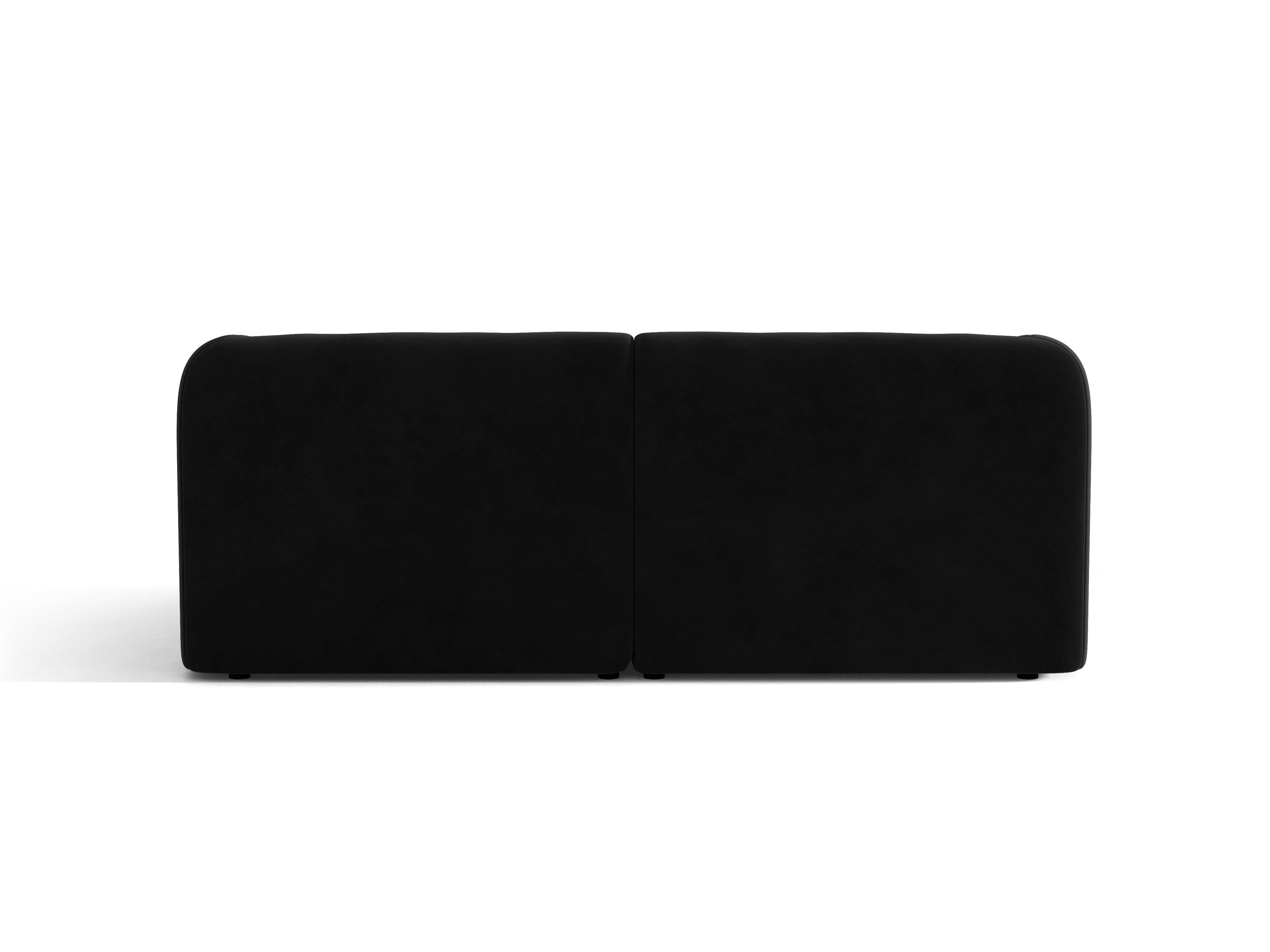 Sofa aksamitna 2-osobowa MILEY czarny
