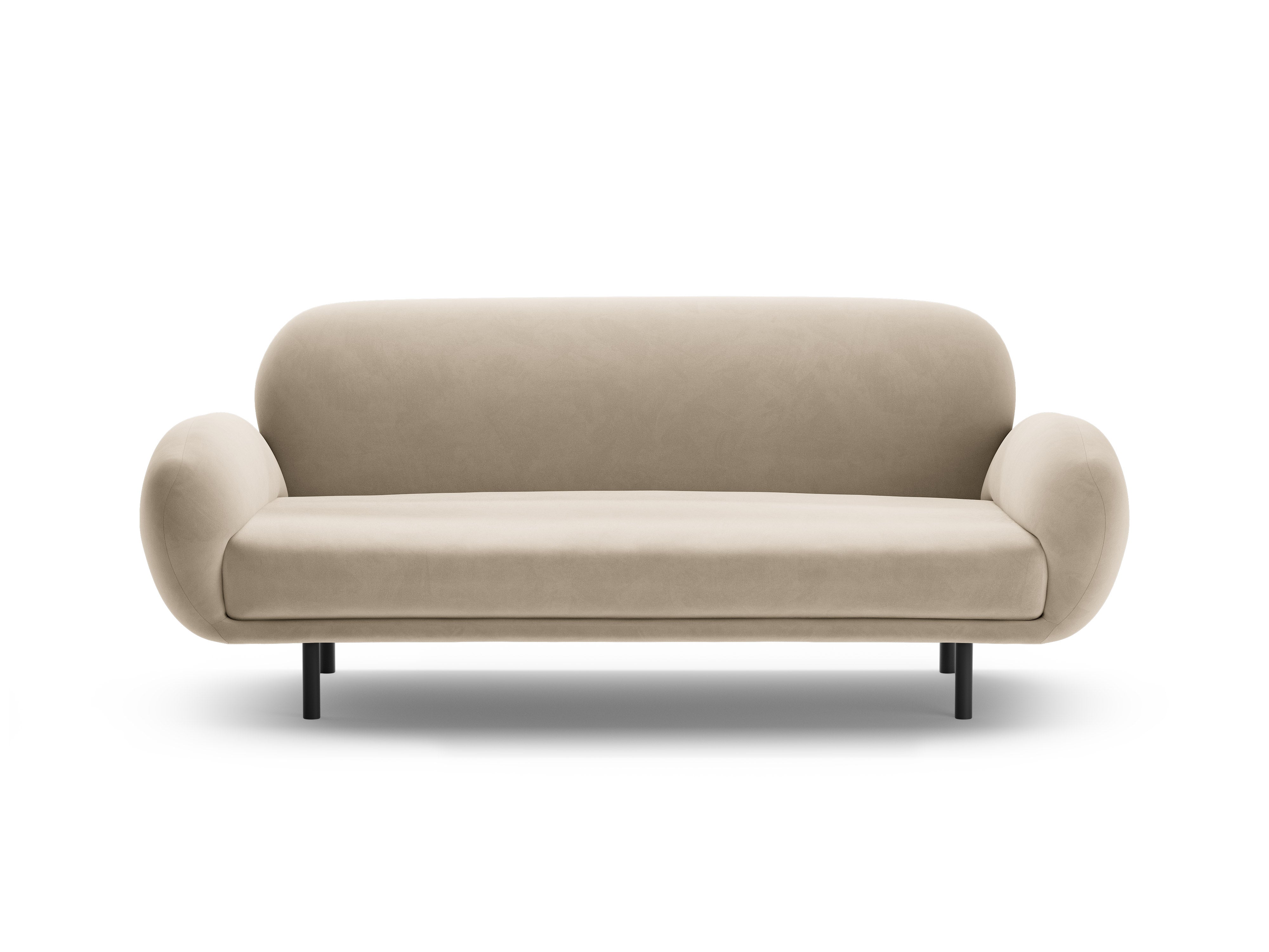 Sofa aus Samt 2,5-sitzig POPPY ecru