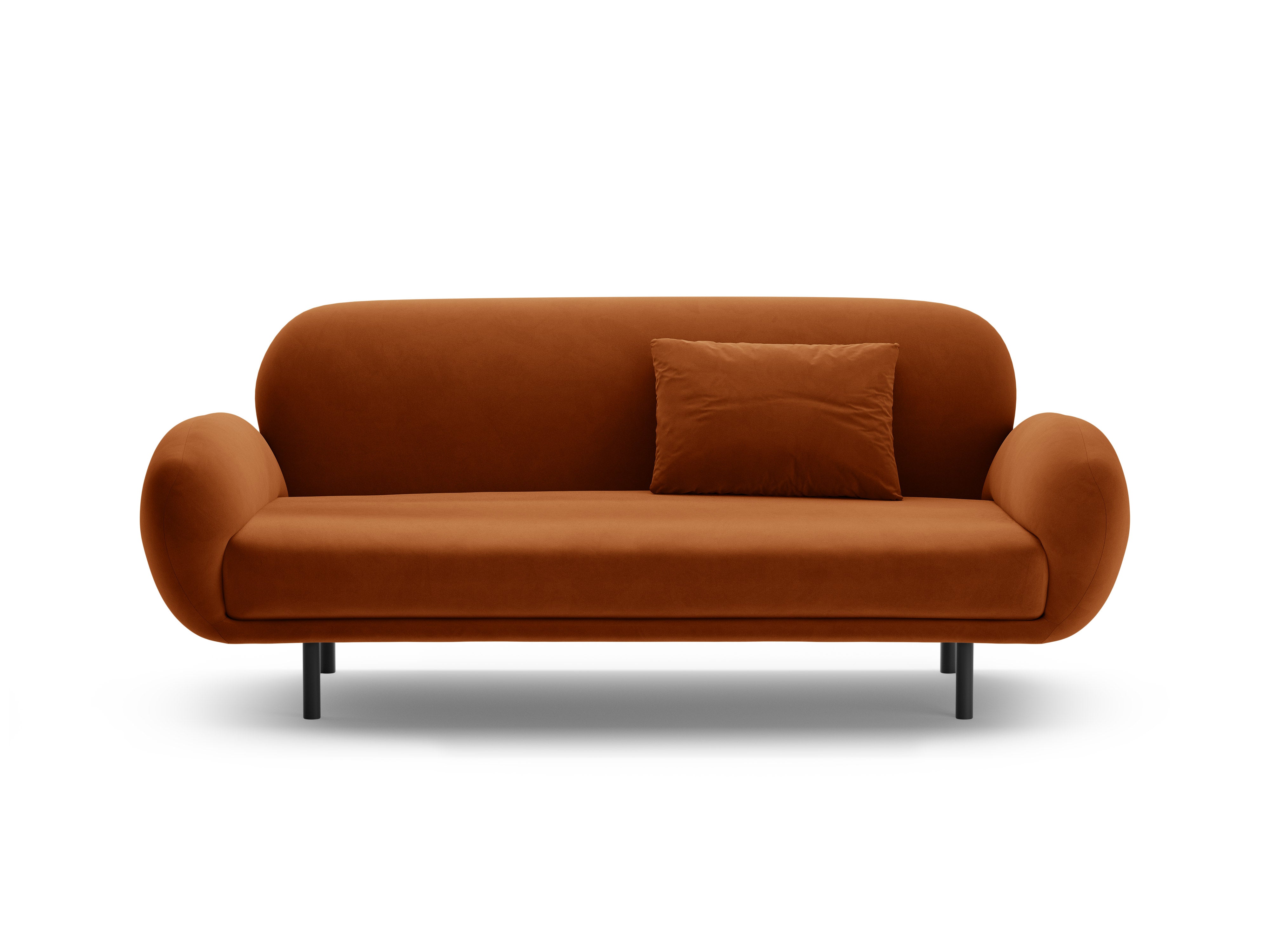 Sofa aksamitna 2,5-osobowa POPPY terracotta