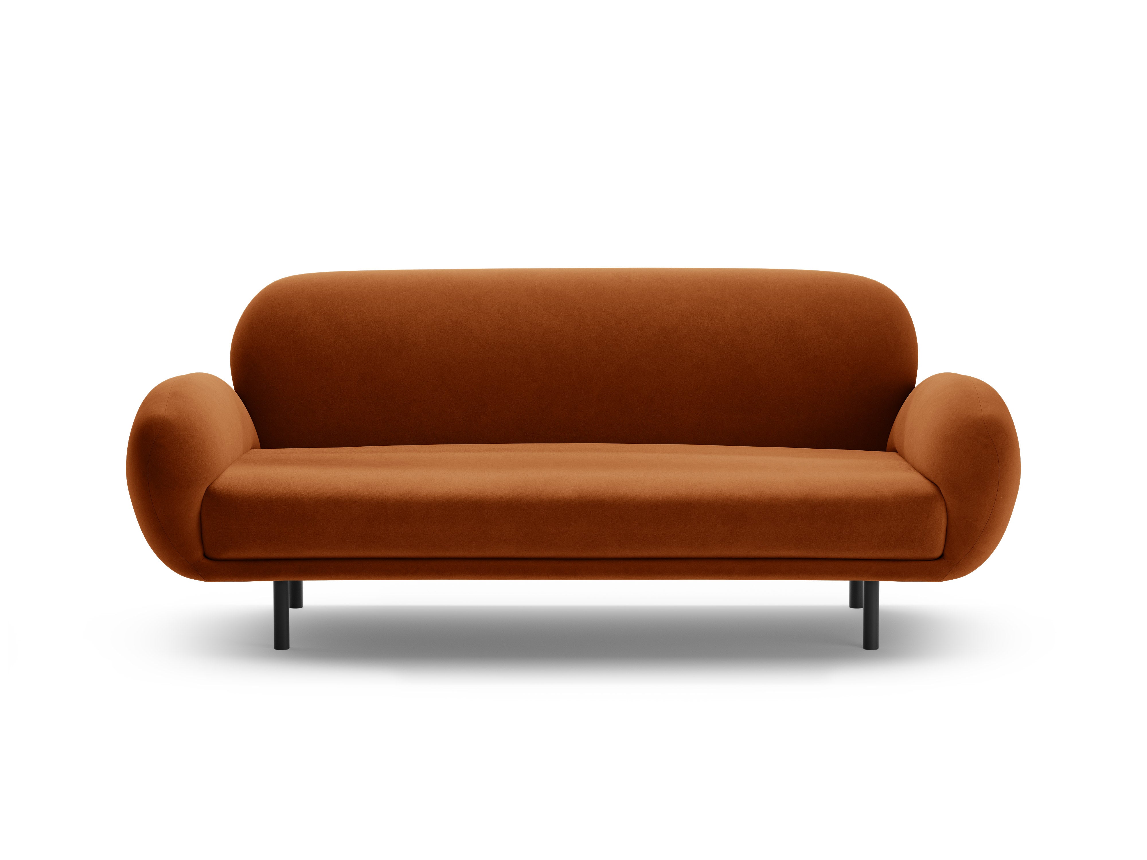 Sofa aksamitna 2,5-osobowa POPPY terracotta