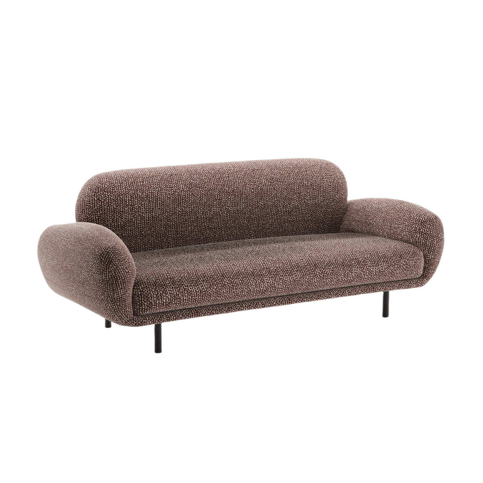 2.5-seater Sofa POPPY brown chenille