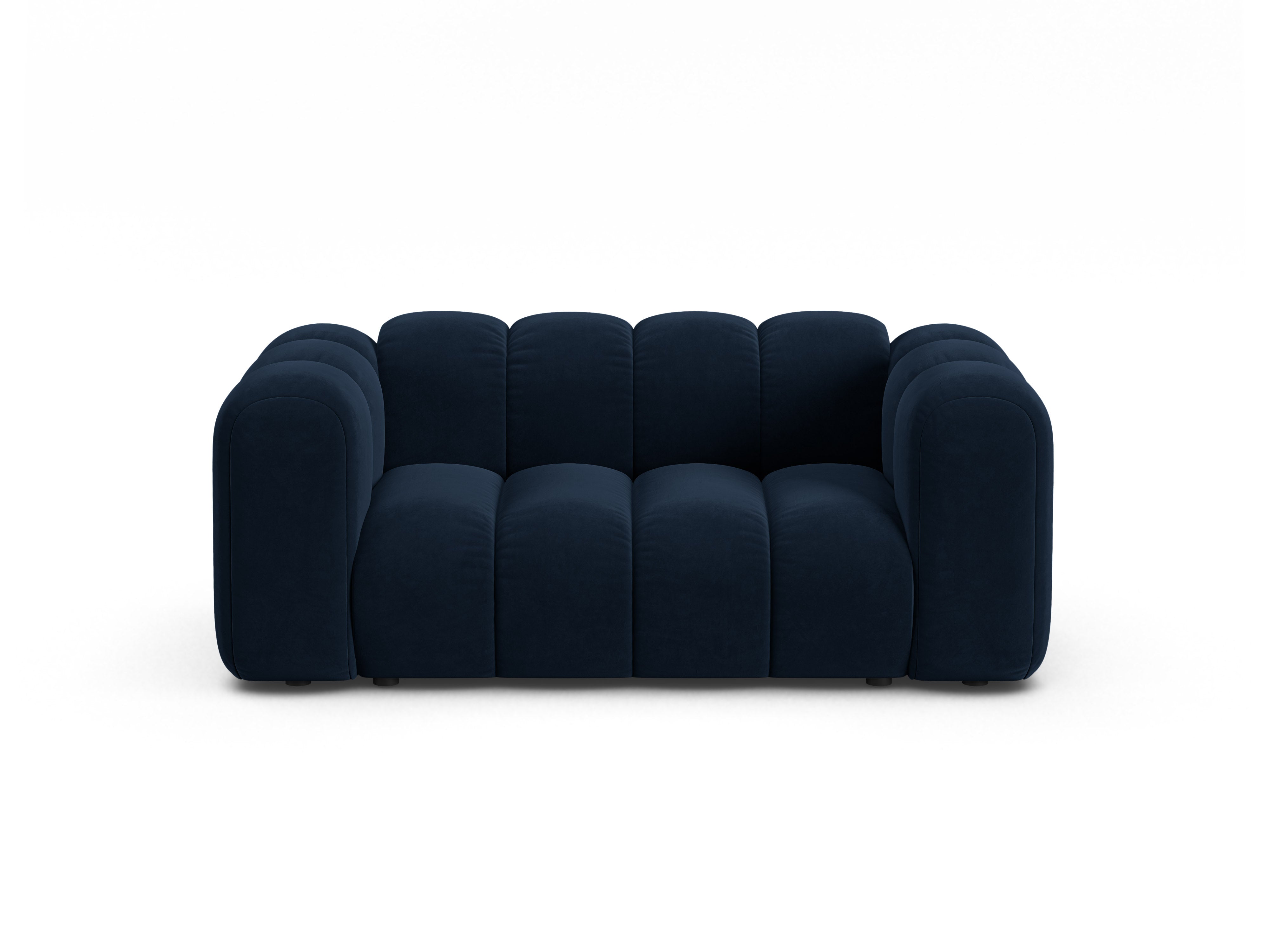 Sofa aksamitna 2-osobowa LUPINE granatowy