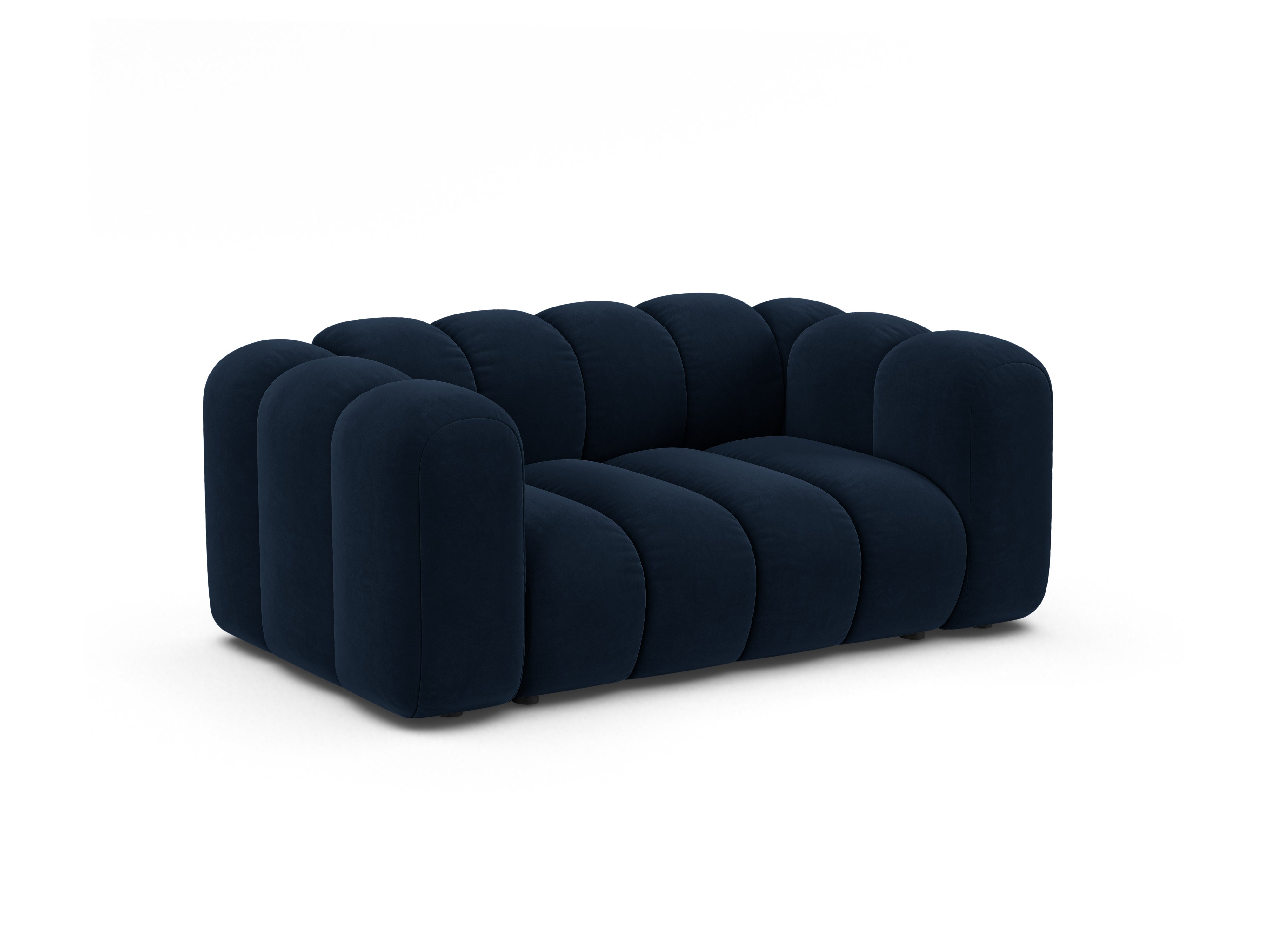 Sofa aksamitna 2-osobowa LUPINE granatowy
