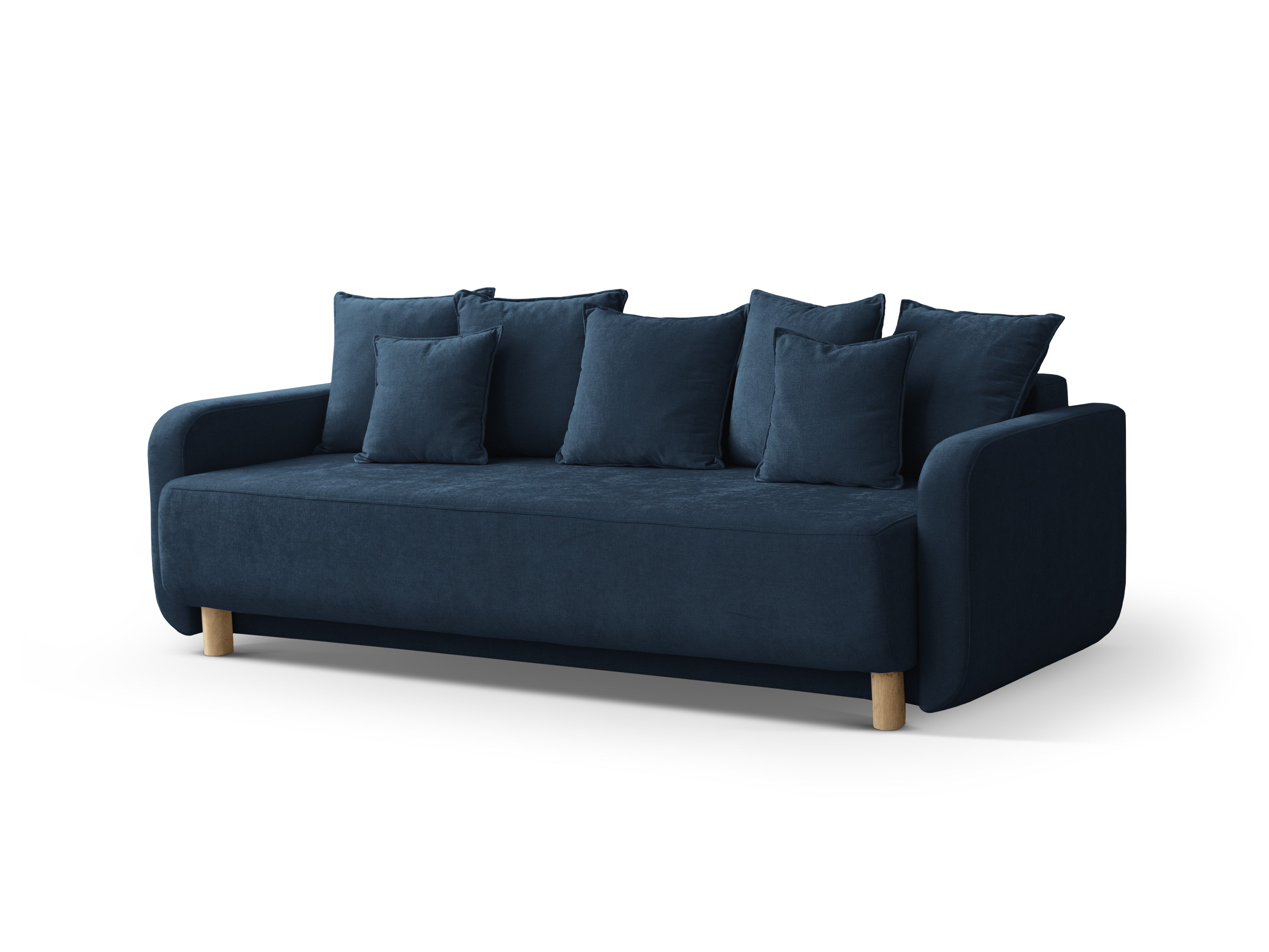 Sofa mit Schlaffunktion ELEN in marineblauem Chenille
