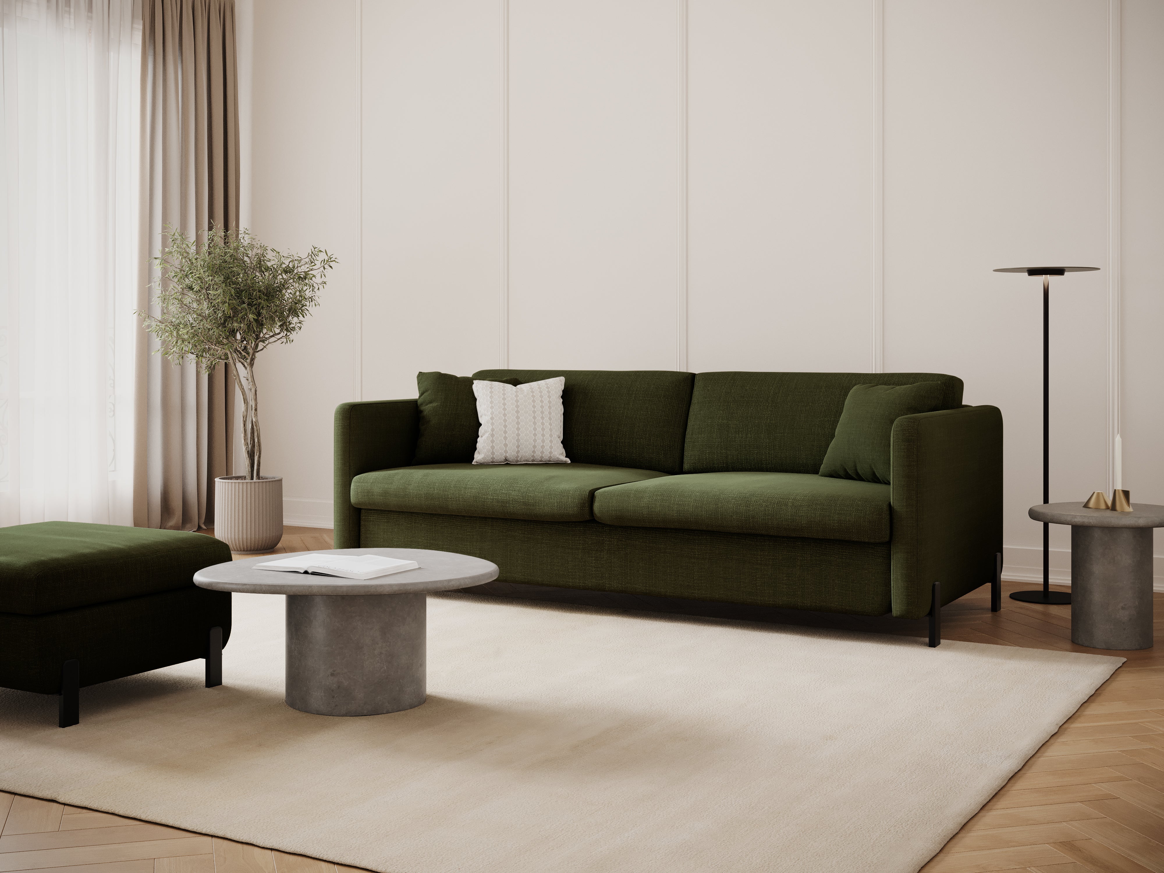 Sofa mit Bettfunktion, "Gloria", 3 Sitze, Grün, 202x102x80
In Europa gemacht