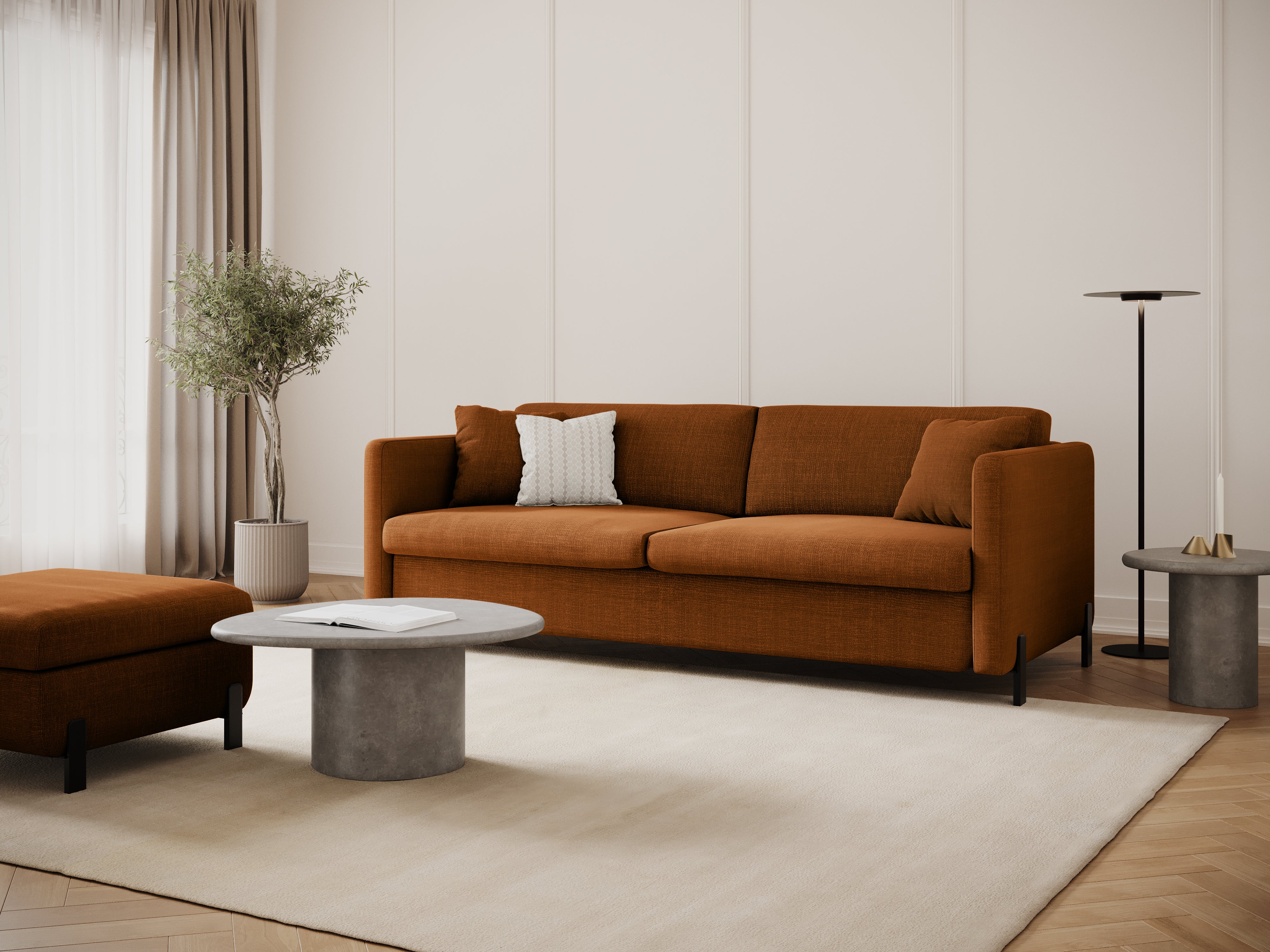 Sofa mit Bettfunktion, "Gloria", 3 Sitze, Ziegel, 202x102x80
In Europa gemacht