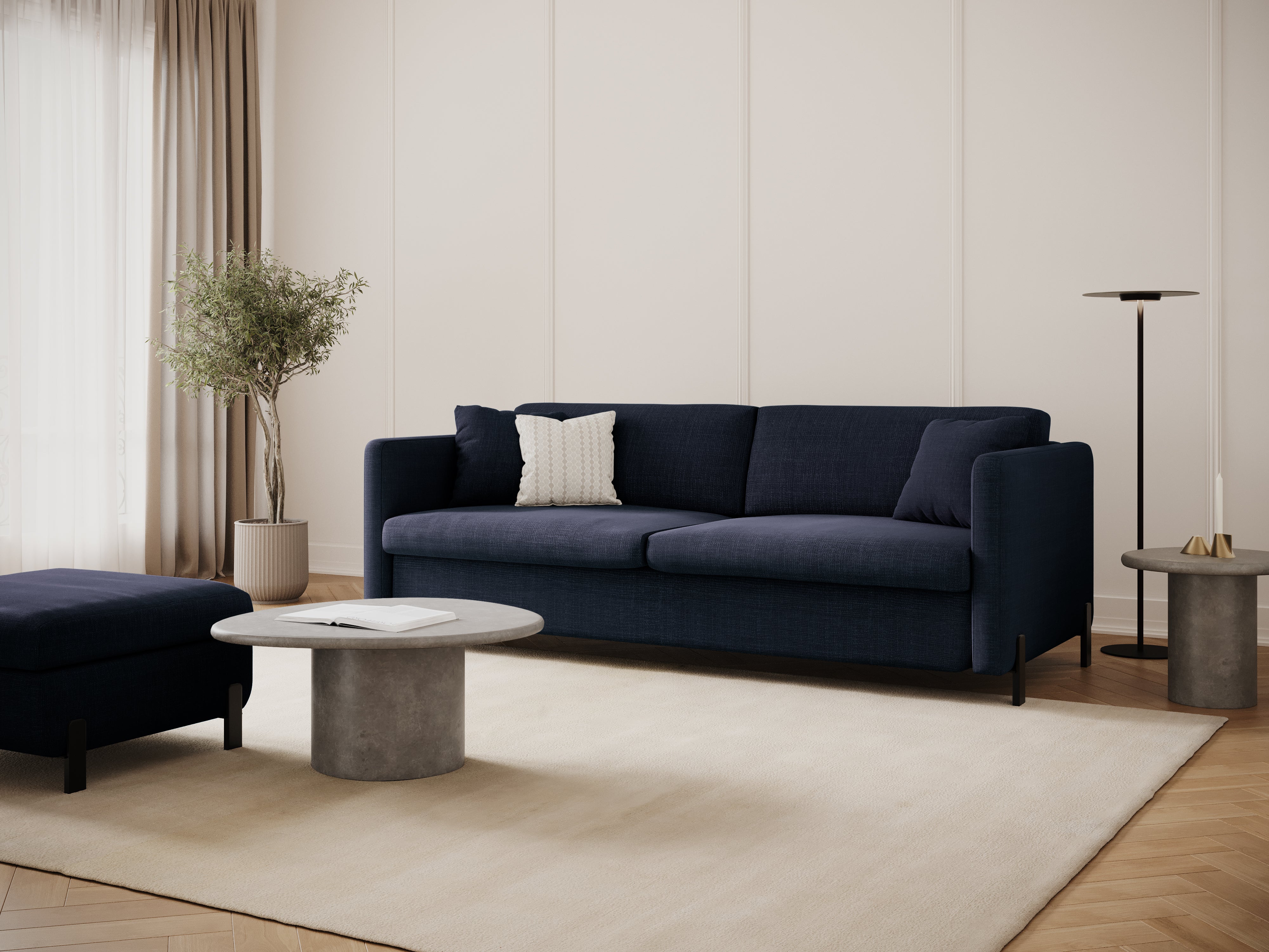 Sofa mit Bettfunktion, "Gloria", 3 Sitze, Blau, 202x102x80
In Europa gemacht