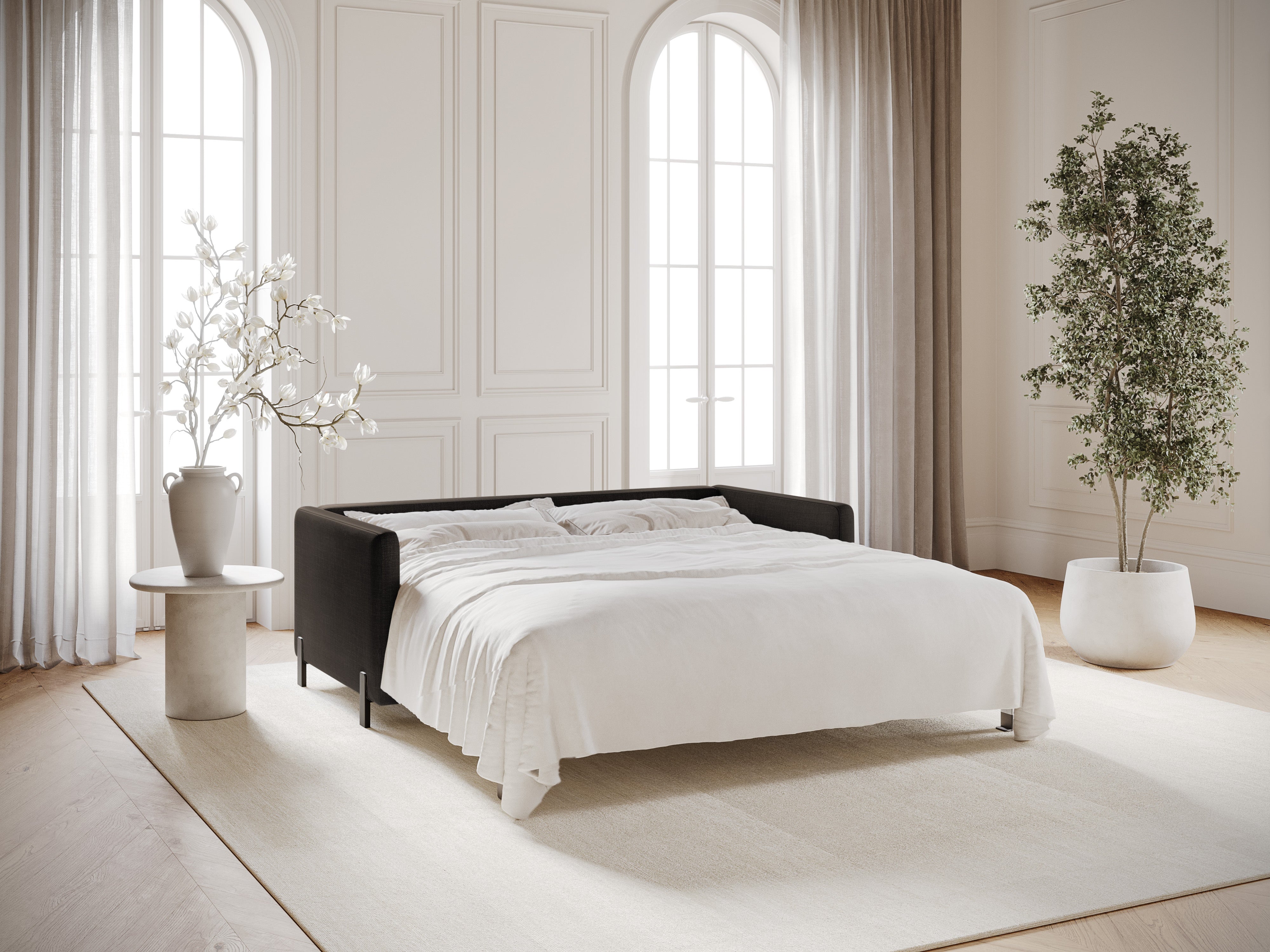 Sofa mit Bettfunktion, "Gloria", 3 Sitze, dunkelgrau, 202x102x80
In Europa gemacht