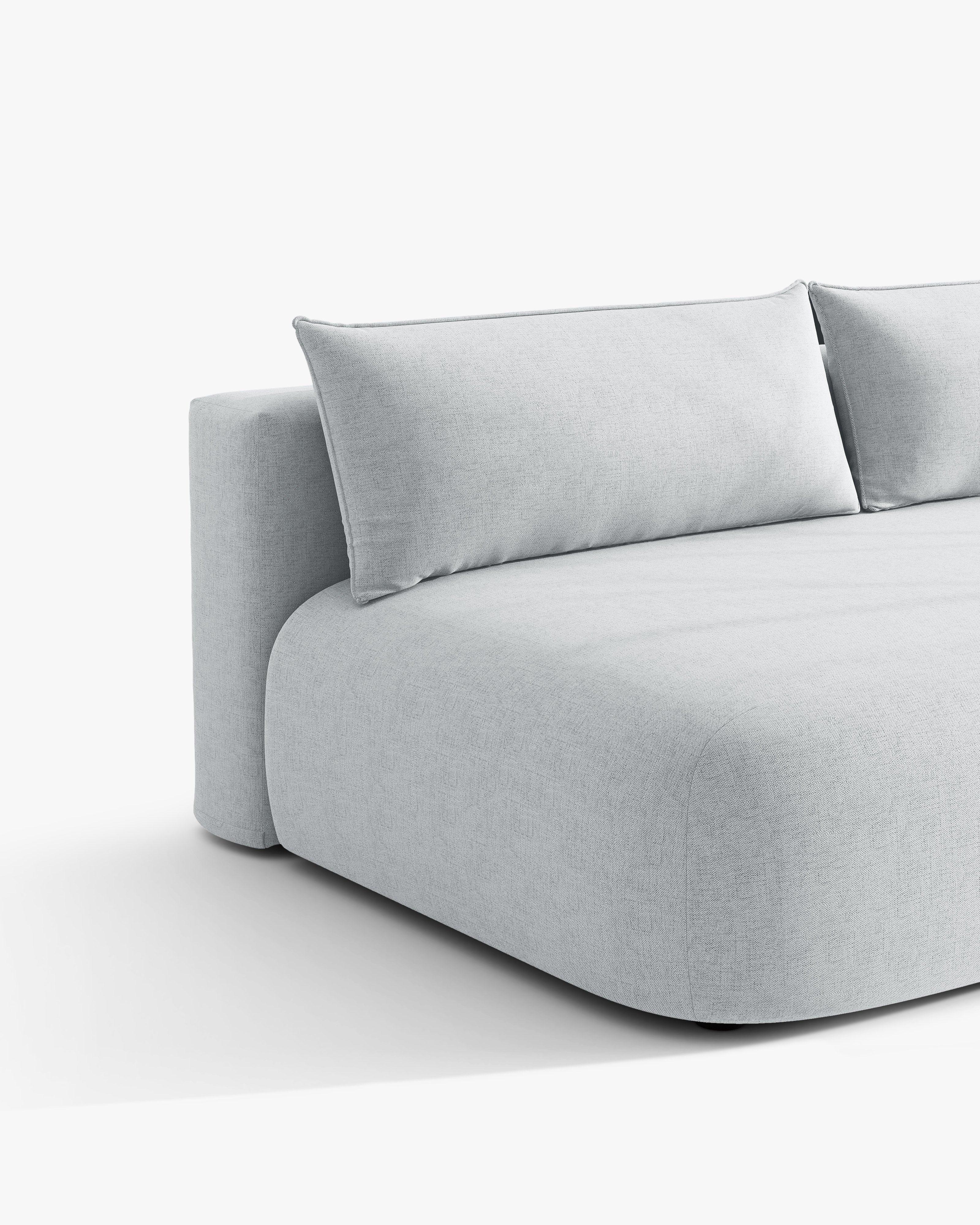 Sofa 3-osobowa z funkcją spania HENA jasnoszary