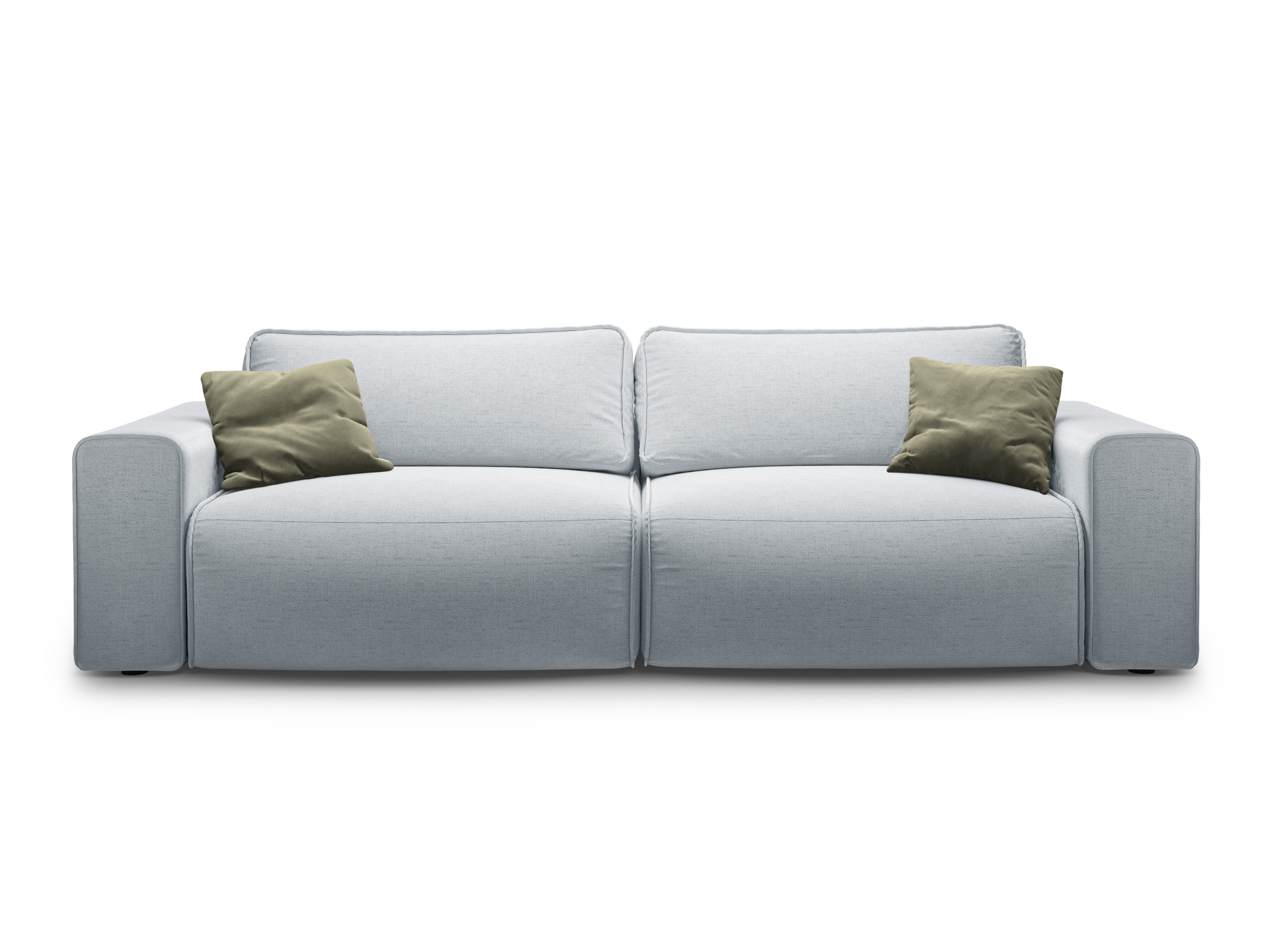 3-seater sofa with sleeping function VICTOR light gray chenille