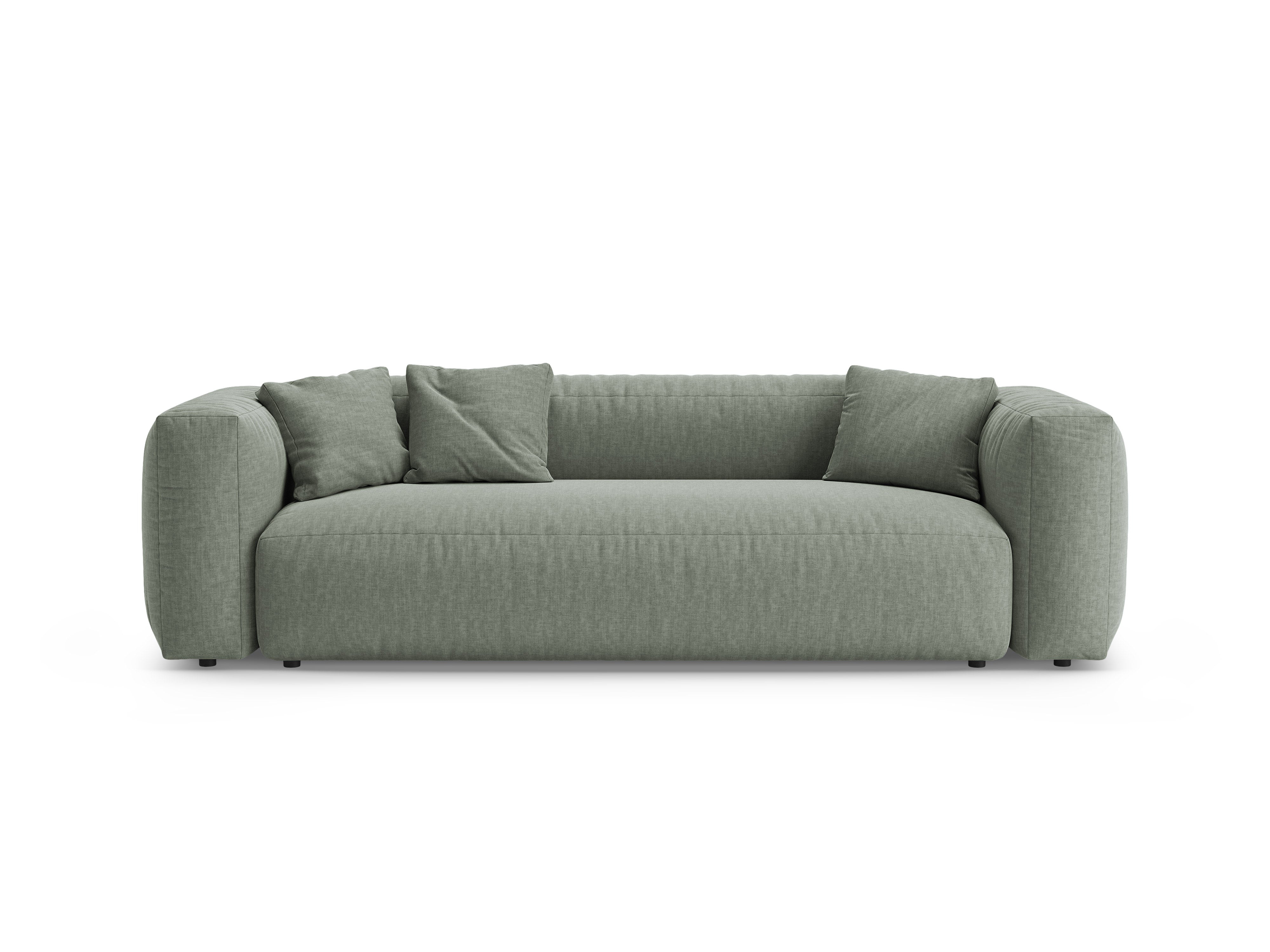 Sofa 3-sitzig mit Schlaffunktion MARTINA moosgrün
