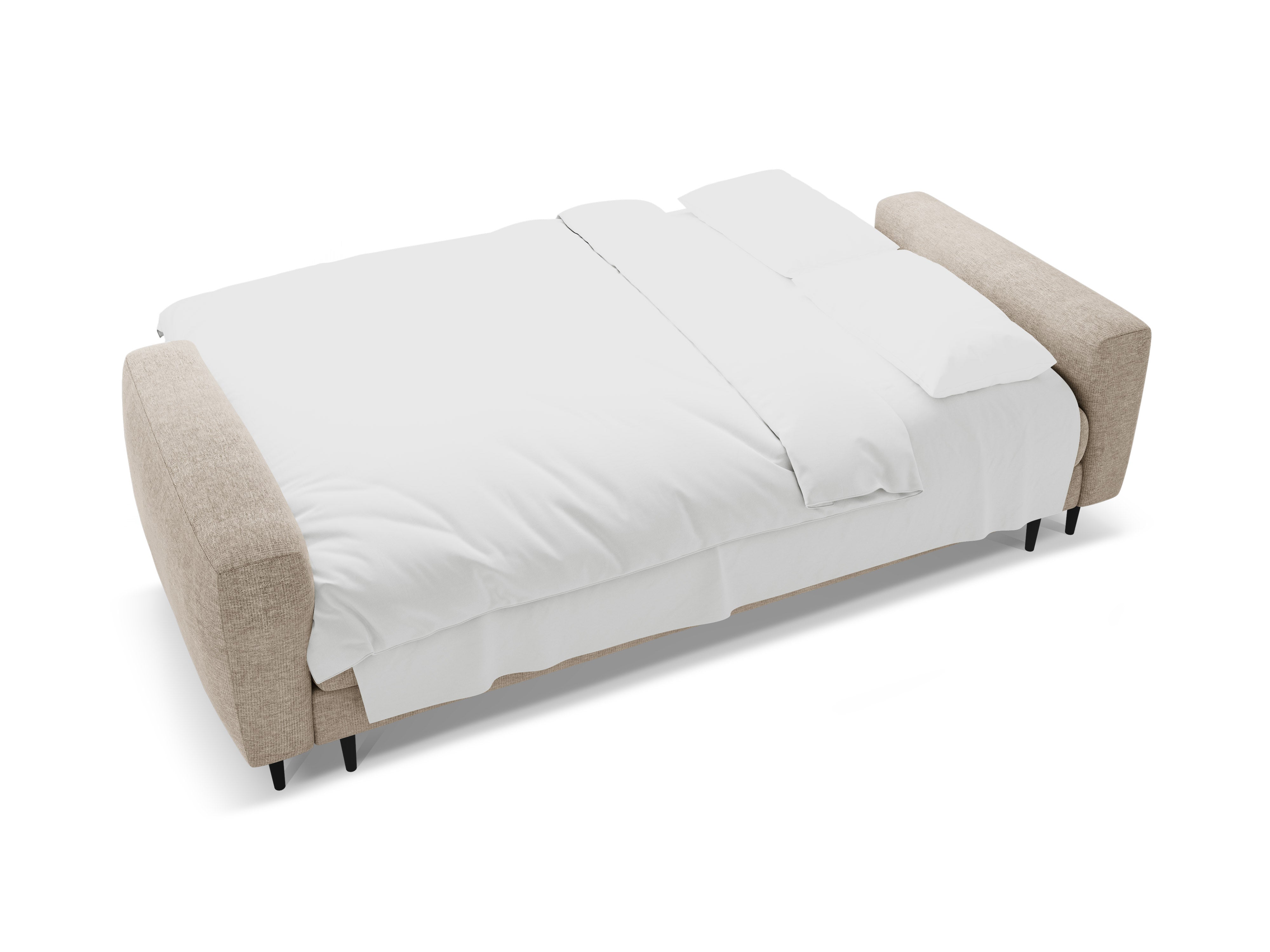 Sofa 3-sitzig mit Schlaffunktion BEMY beige