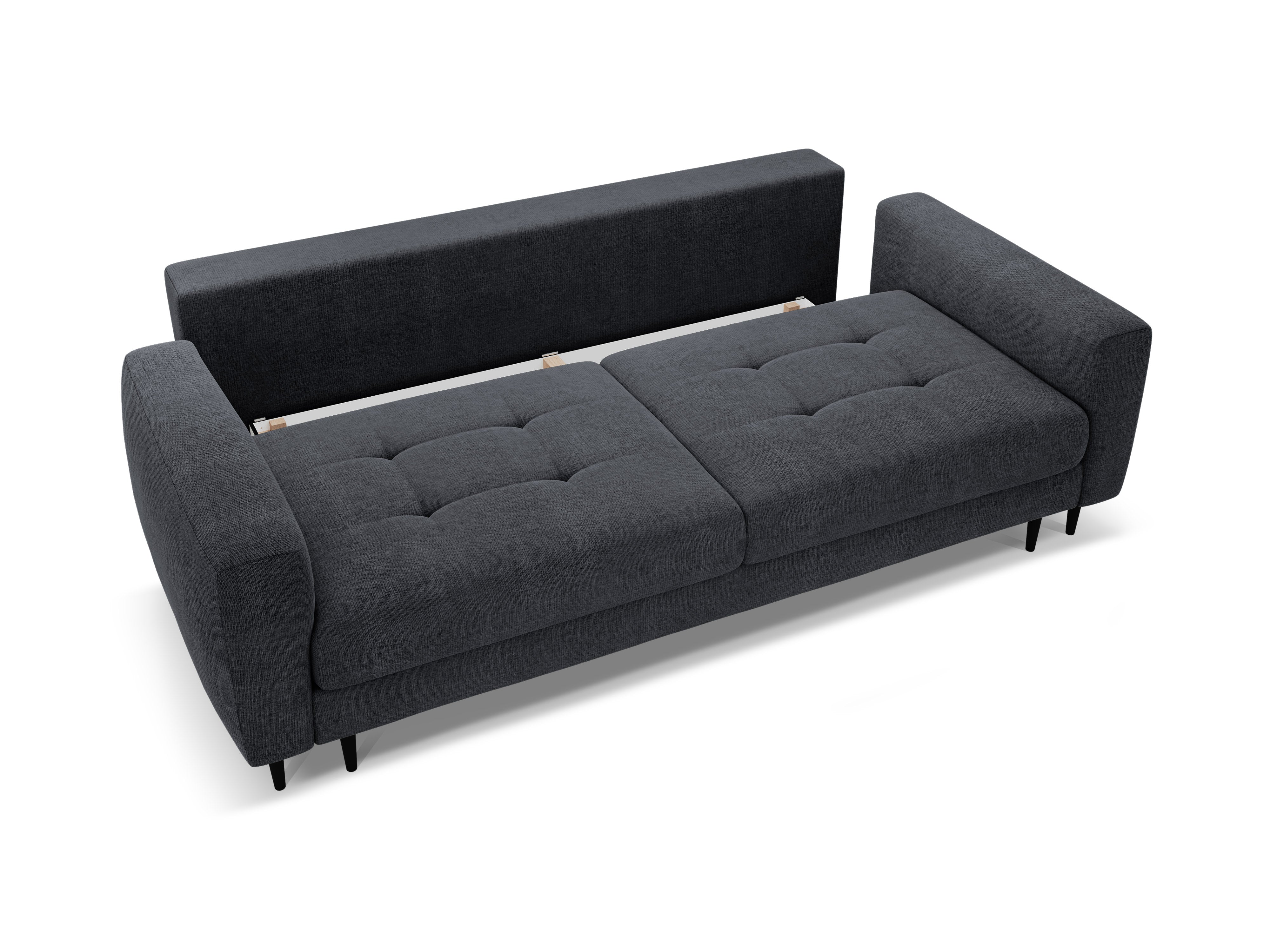 Sofa 3-osobowa z funkcją spania BEMY ciemny niebieski
