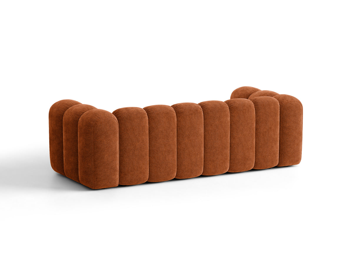 Sofa 3-osobowa z funkcją spania LUPINE ceglany szenil – ujęcie 5