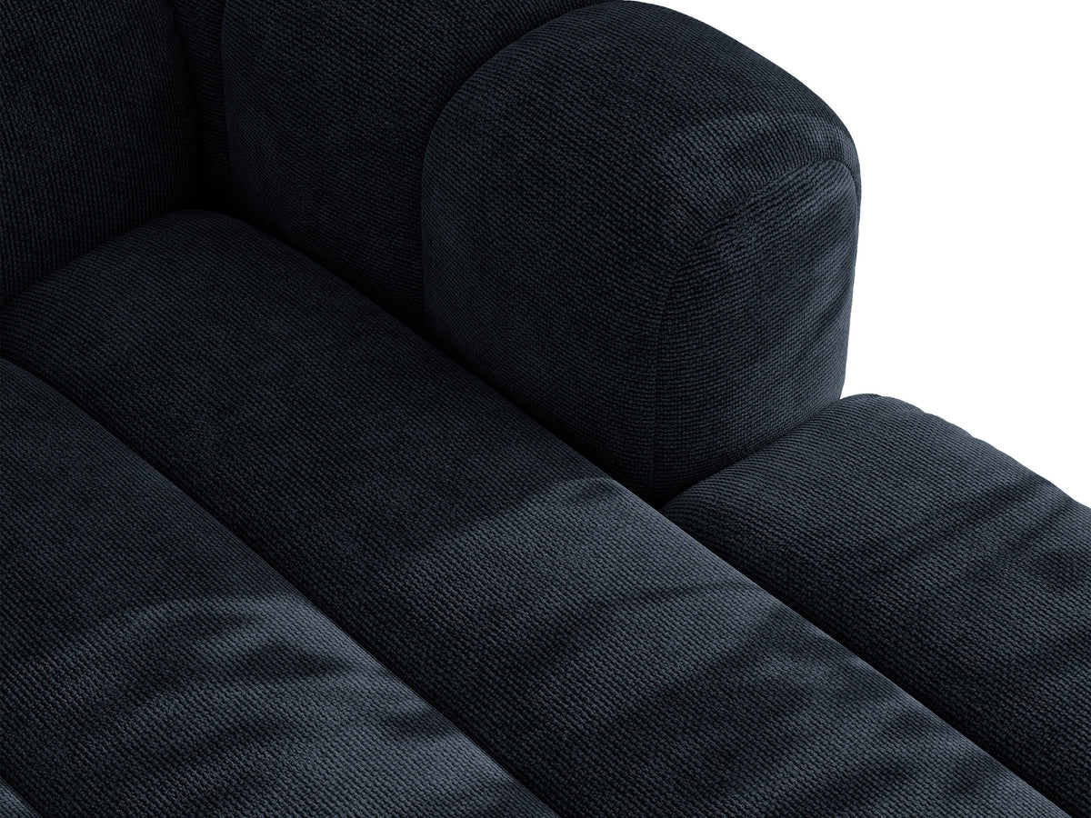 Sofa 3-osobowa z funkcją spania LUPINE granatowy szenil – ujęcie 7