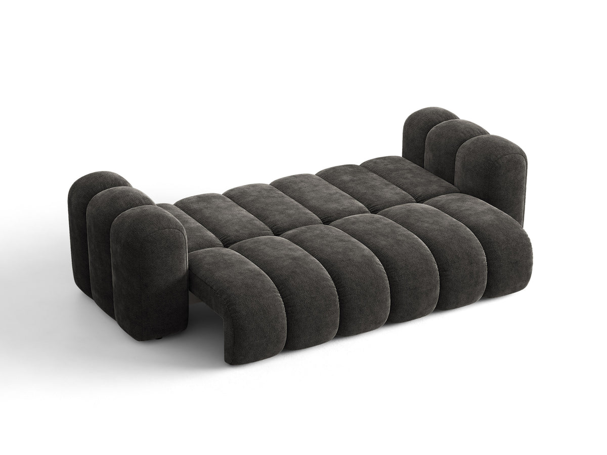 Sofa 3-osobowa z funkcją spania LUPINE szary szenil – ujęcie 2