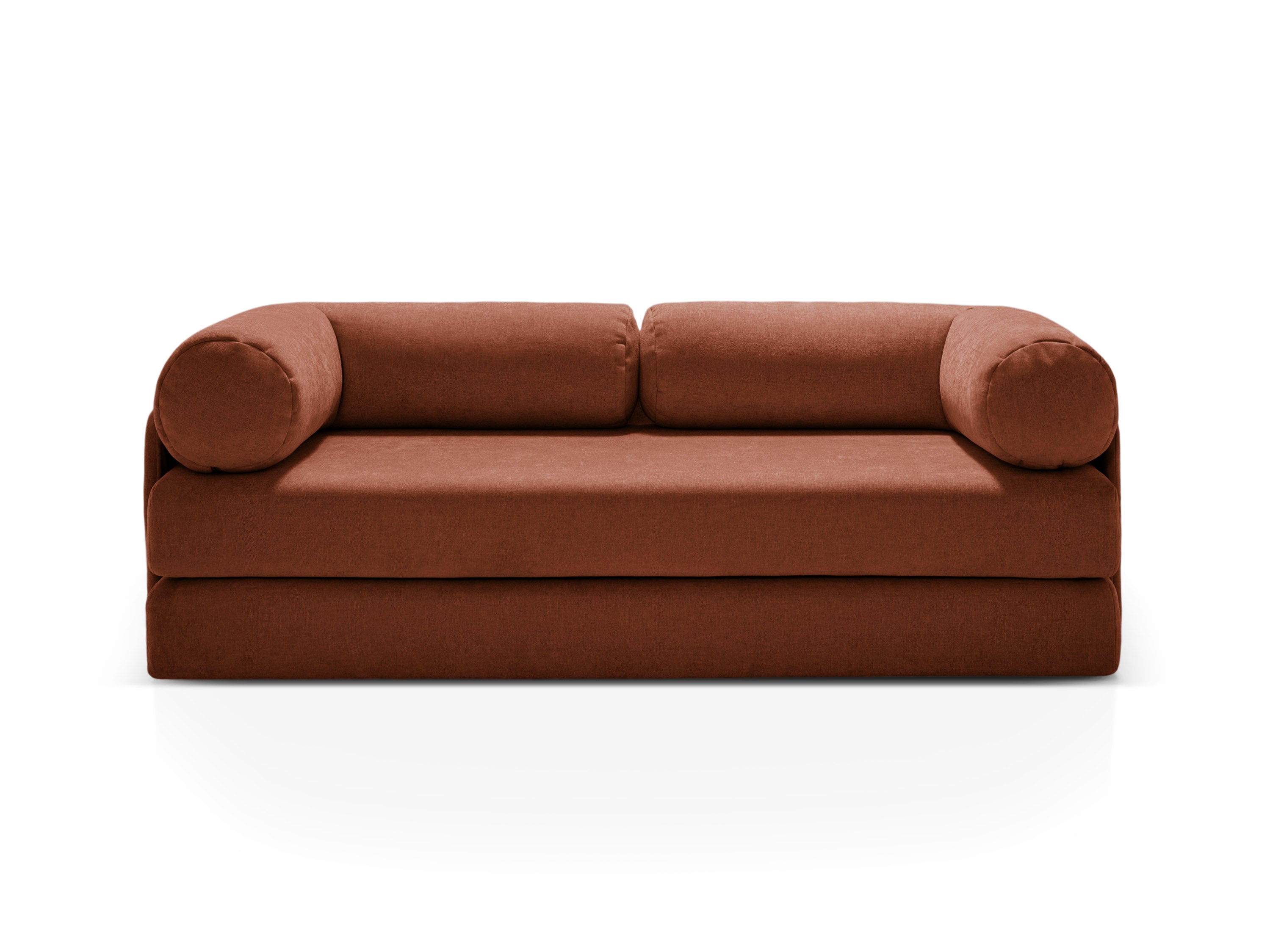 Sofa 3-sitzig mit Schlaffunktion DREAMY ziegelrot