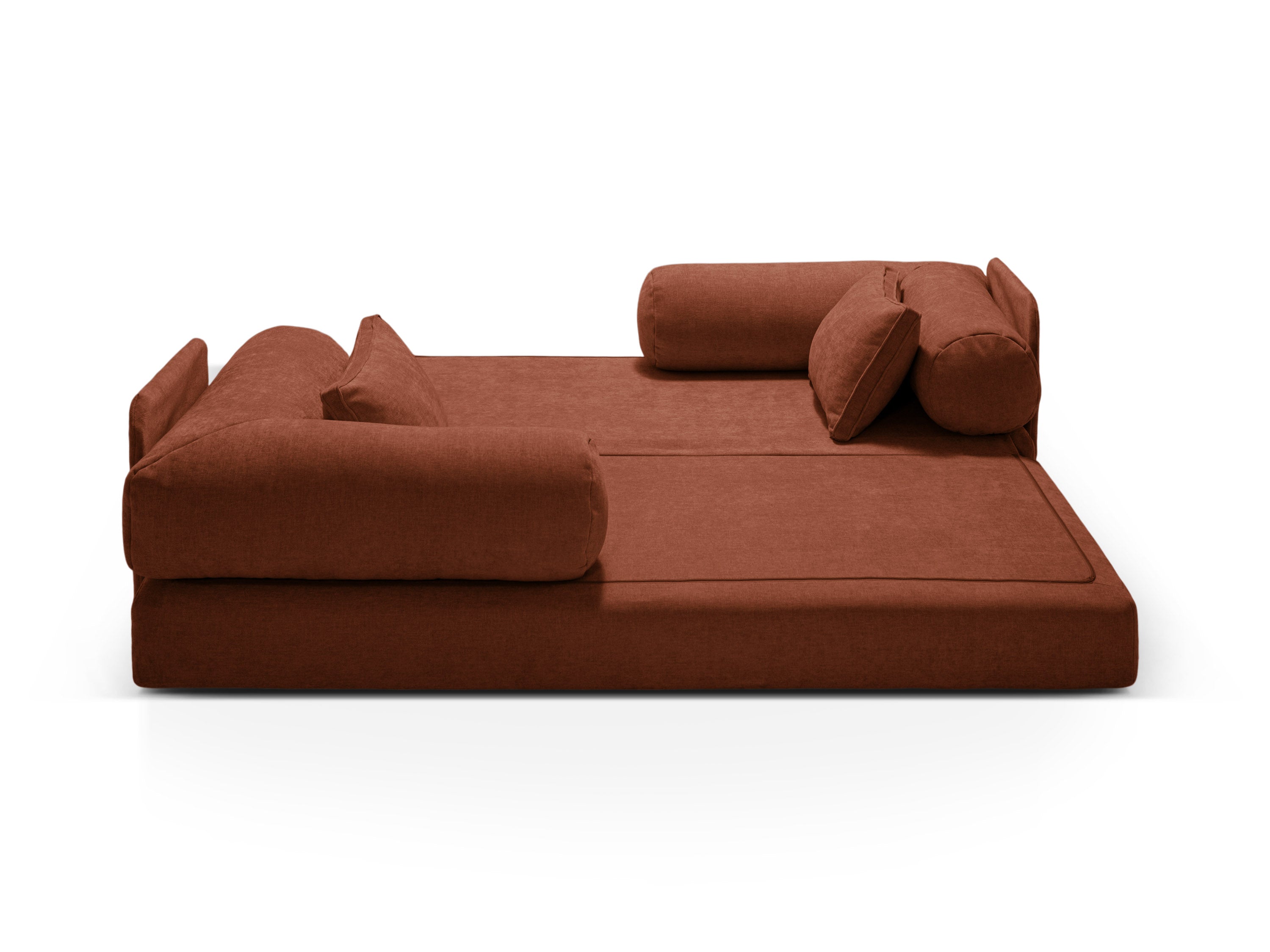 Sofa 3-sitzig mit Schlaffunktion DREAMY ziegelrot