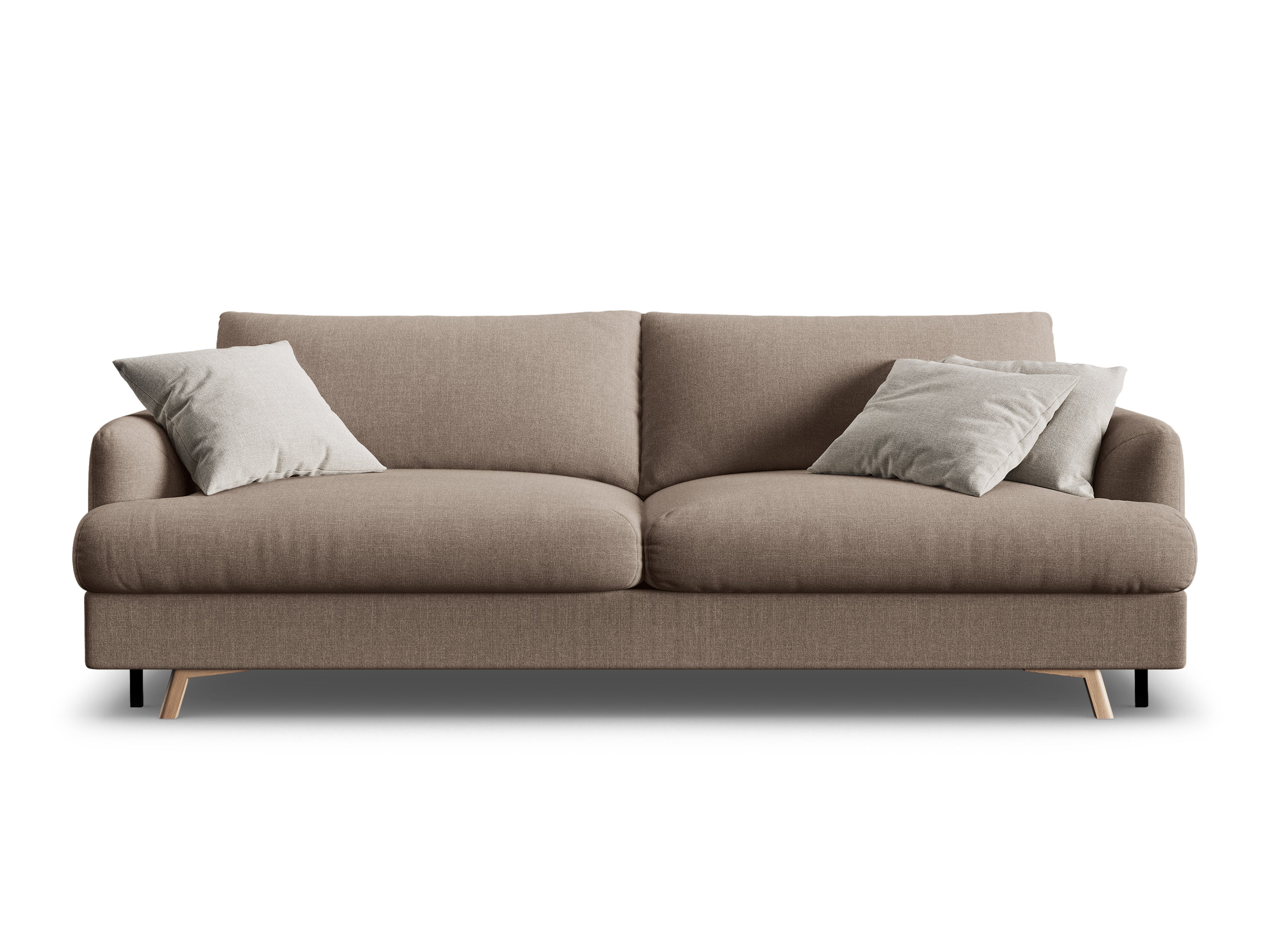 Sofa 3-osobowa z funkcją spania NAOMI cappuccino