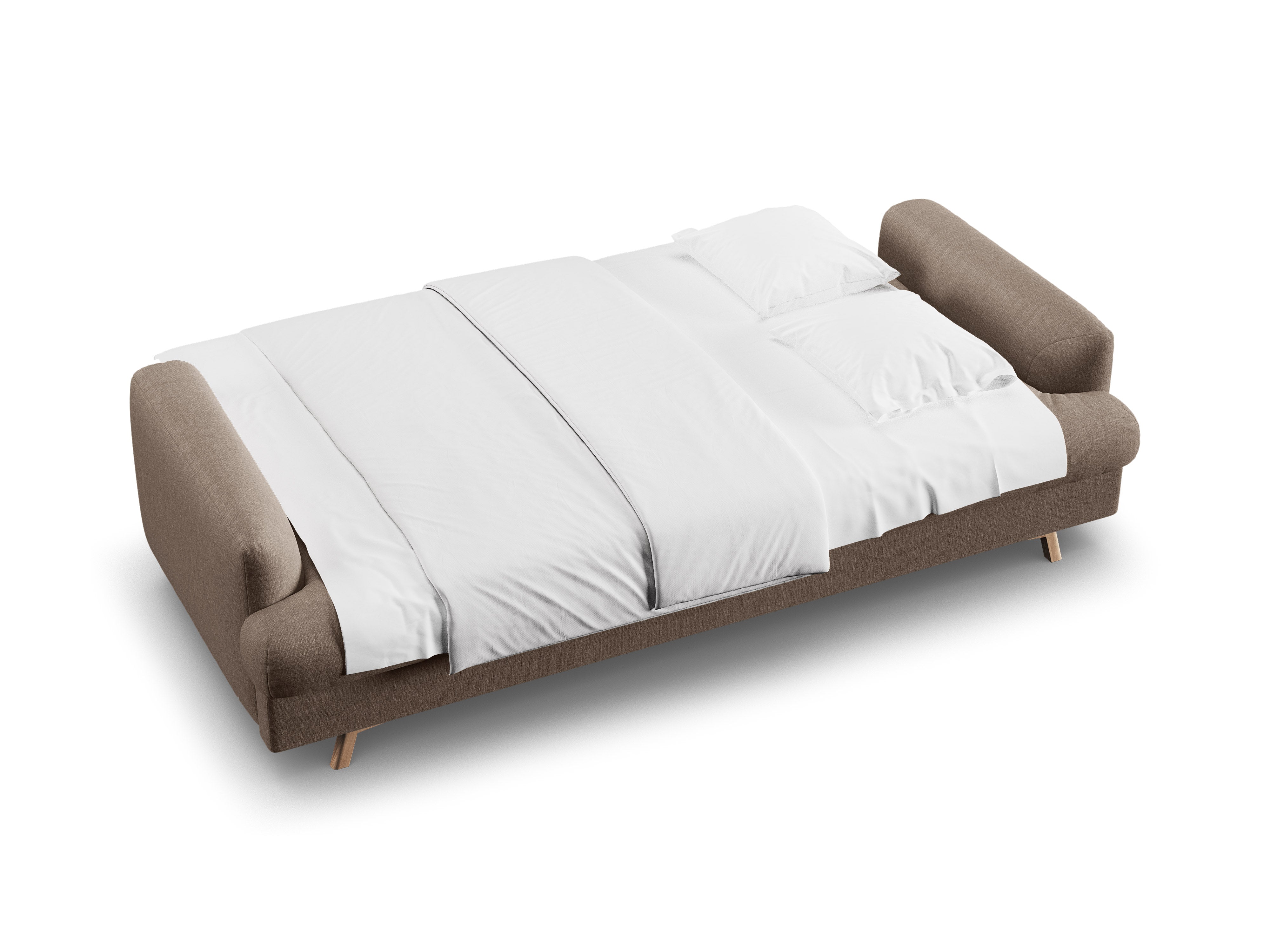 3-Seater Sofa with Sleeping Function NAOMI Cappuccino