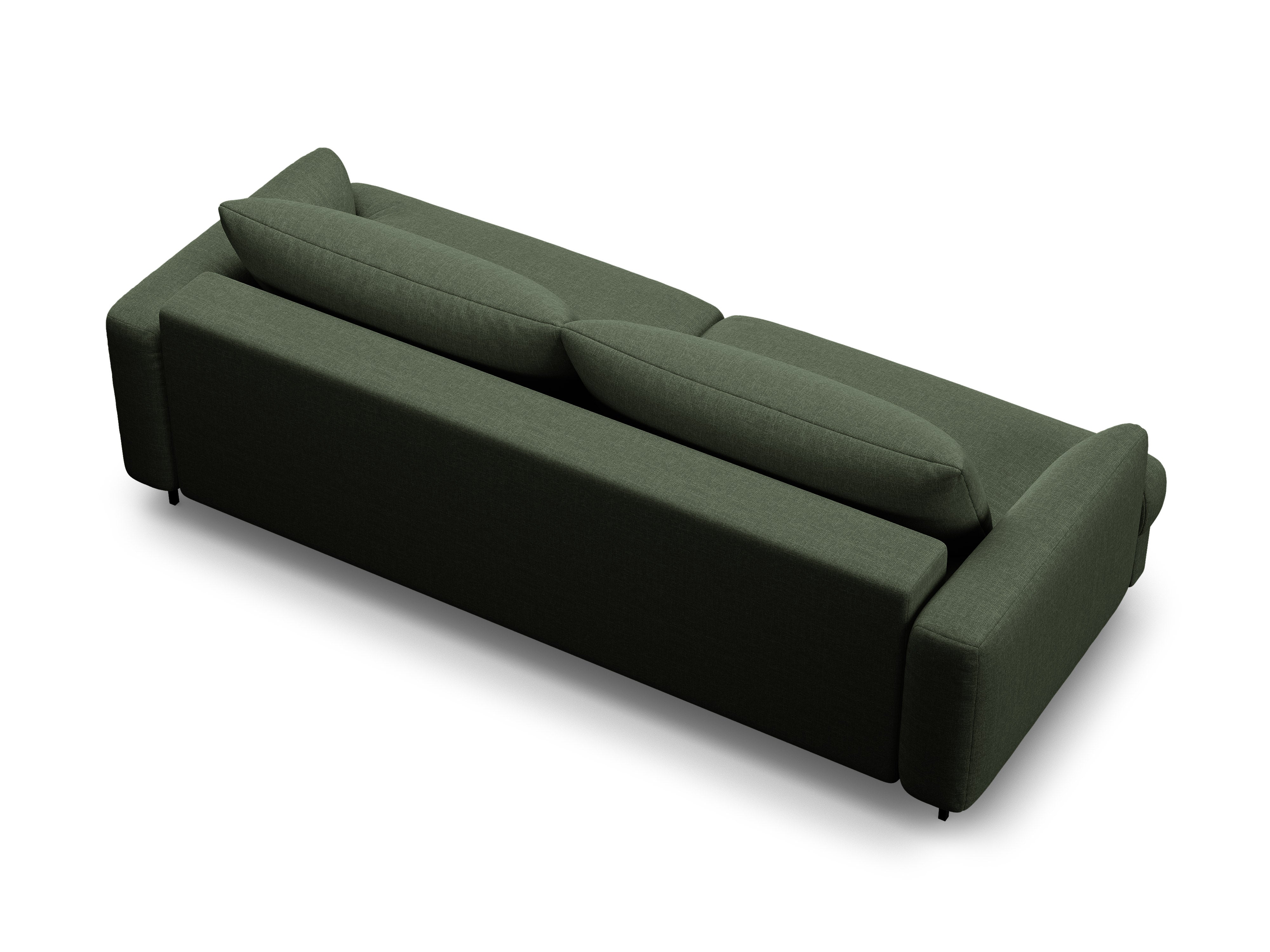 Sofa 3-sitzig mit Schlaffunktion NAOMI moosgrün