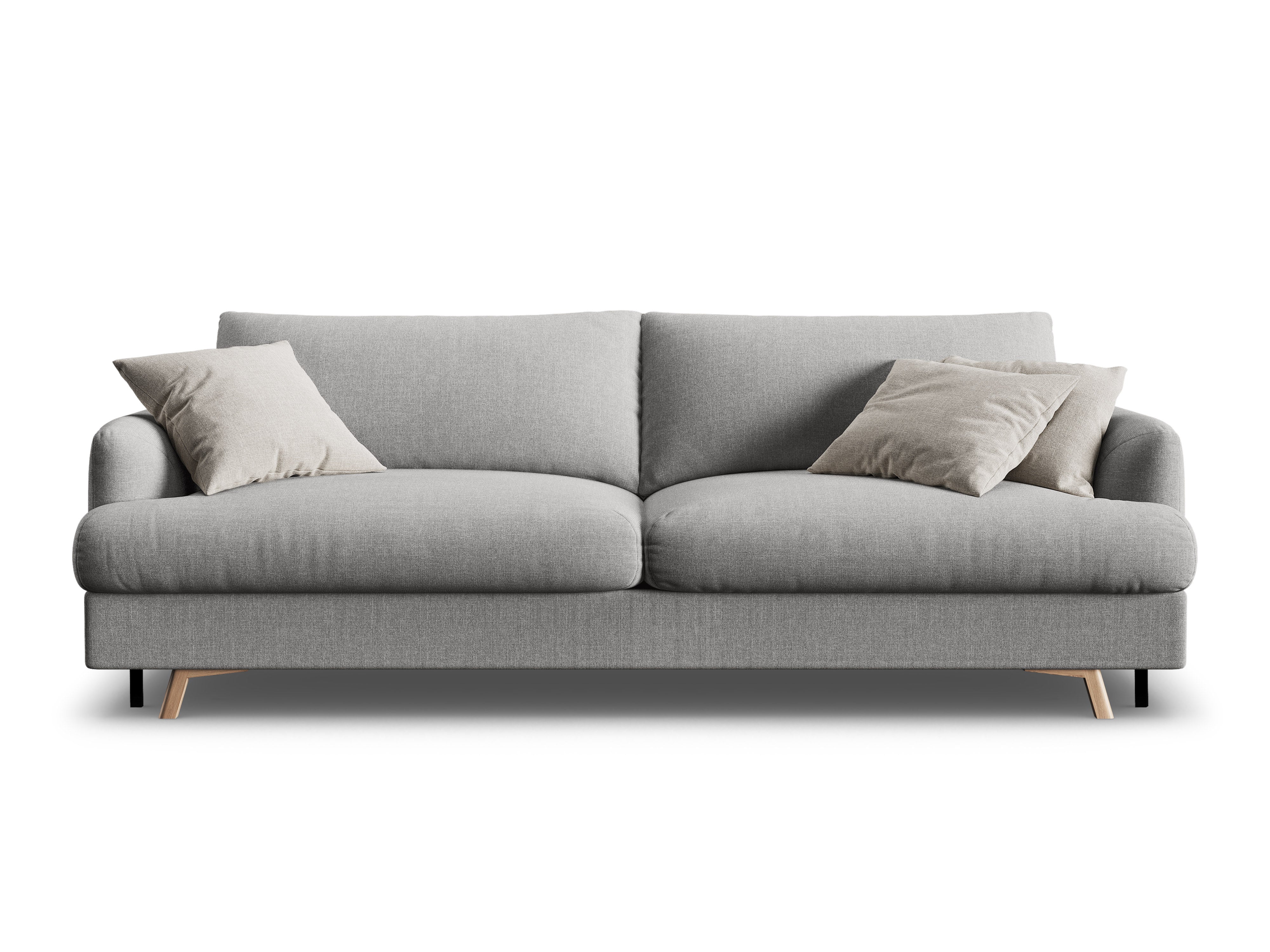 Sofa 3-osobowa z funkcją spania NAOMI popielaty melanż