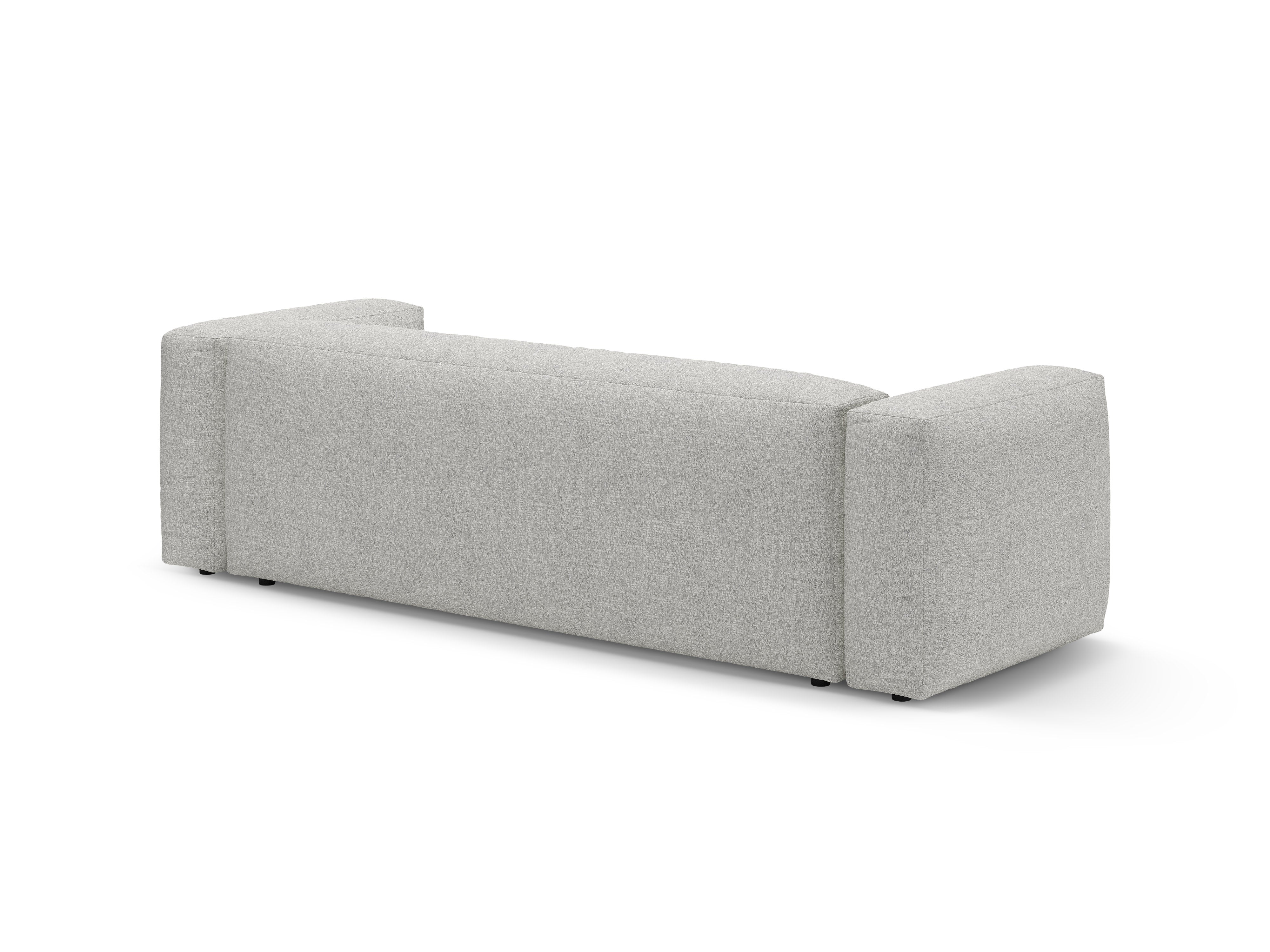 Sofa 3-Sitzer mit Schlaffunktion MARTINA grau-beige Melange Boucle