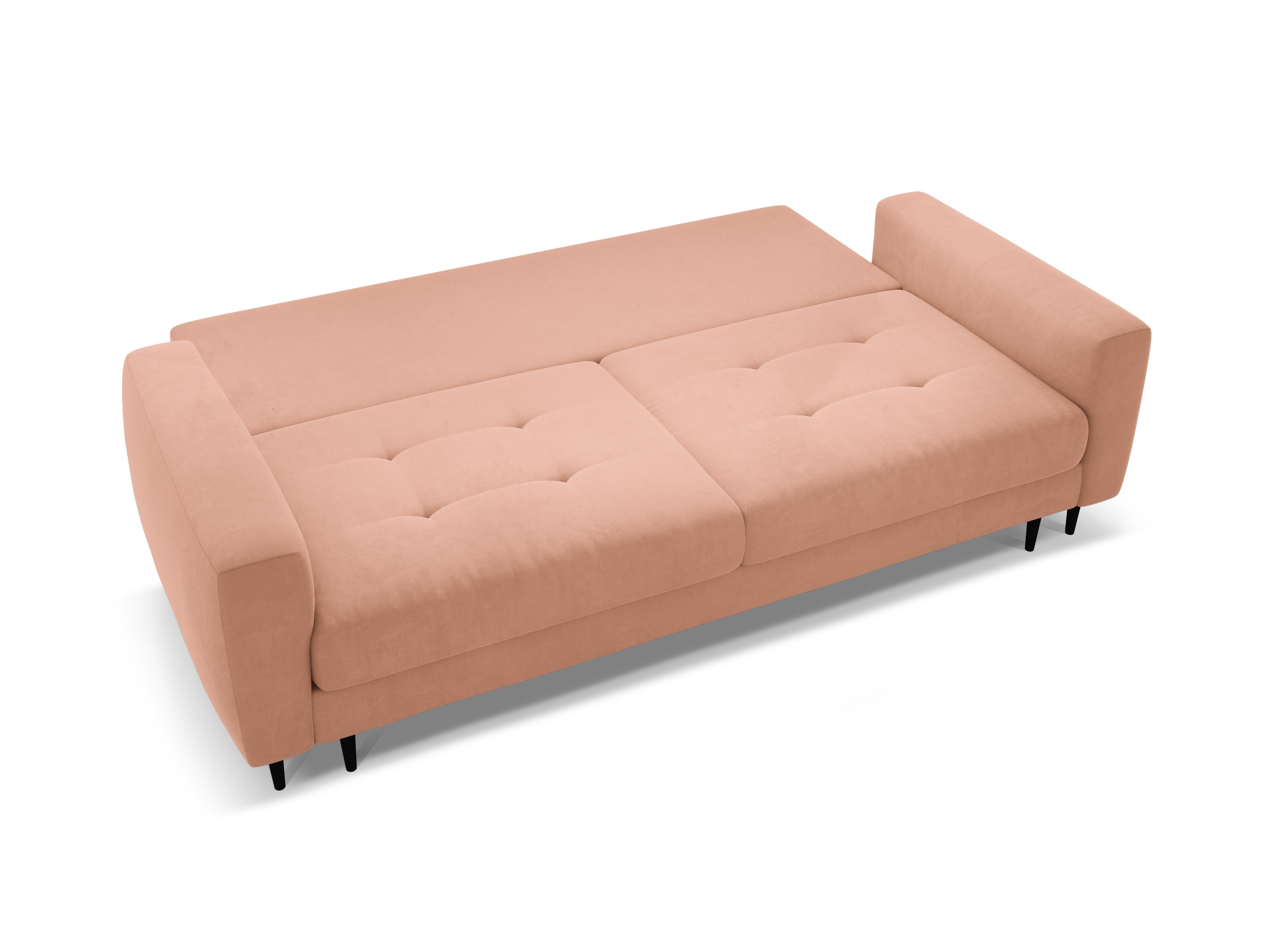 Sofa aus Samt für 3 Personen mit Schlaf-Funktion BEMY rosa