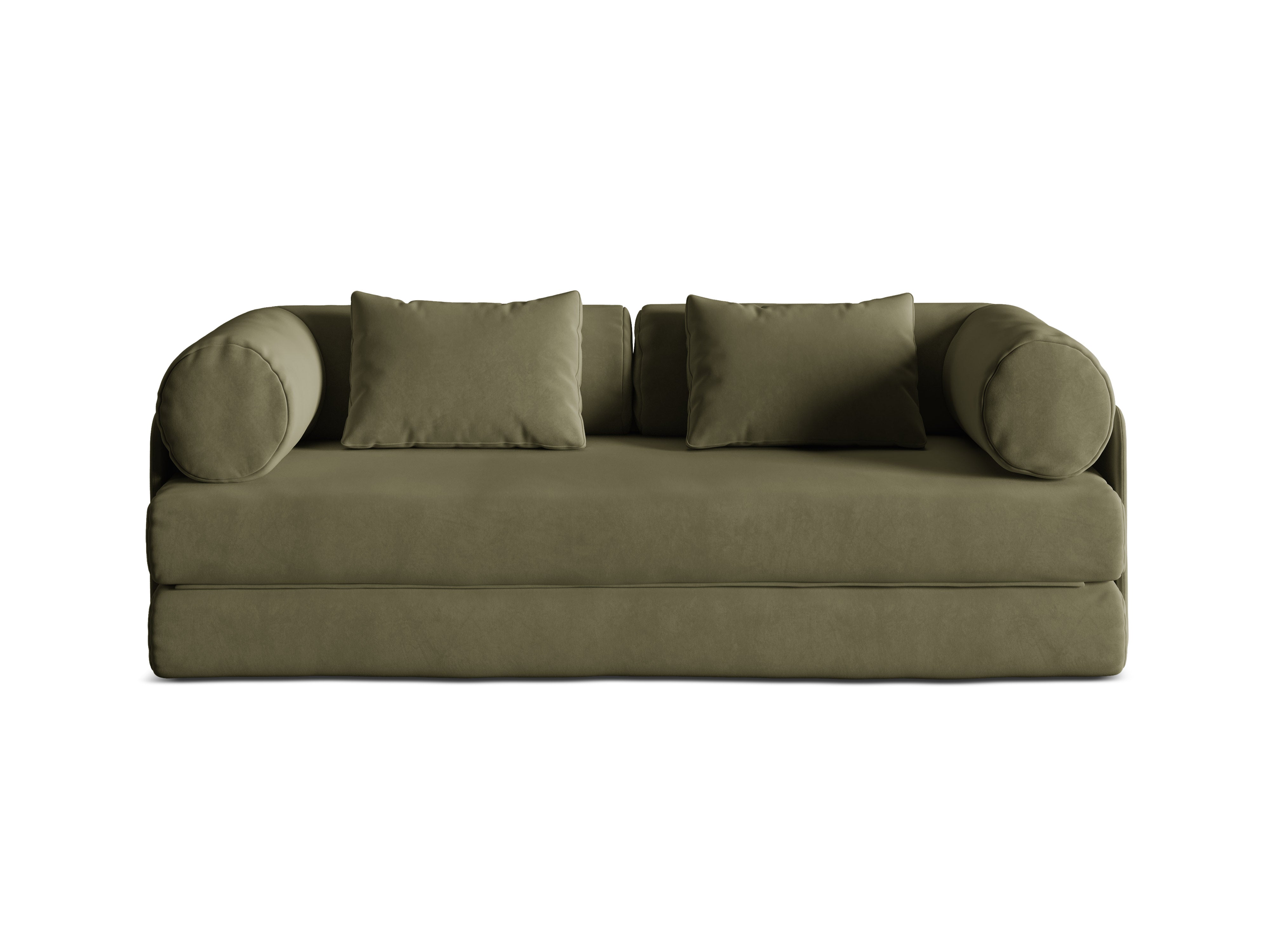 Sofa aksamitna 3-osobowa z funkcją spania DREAMY zielony