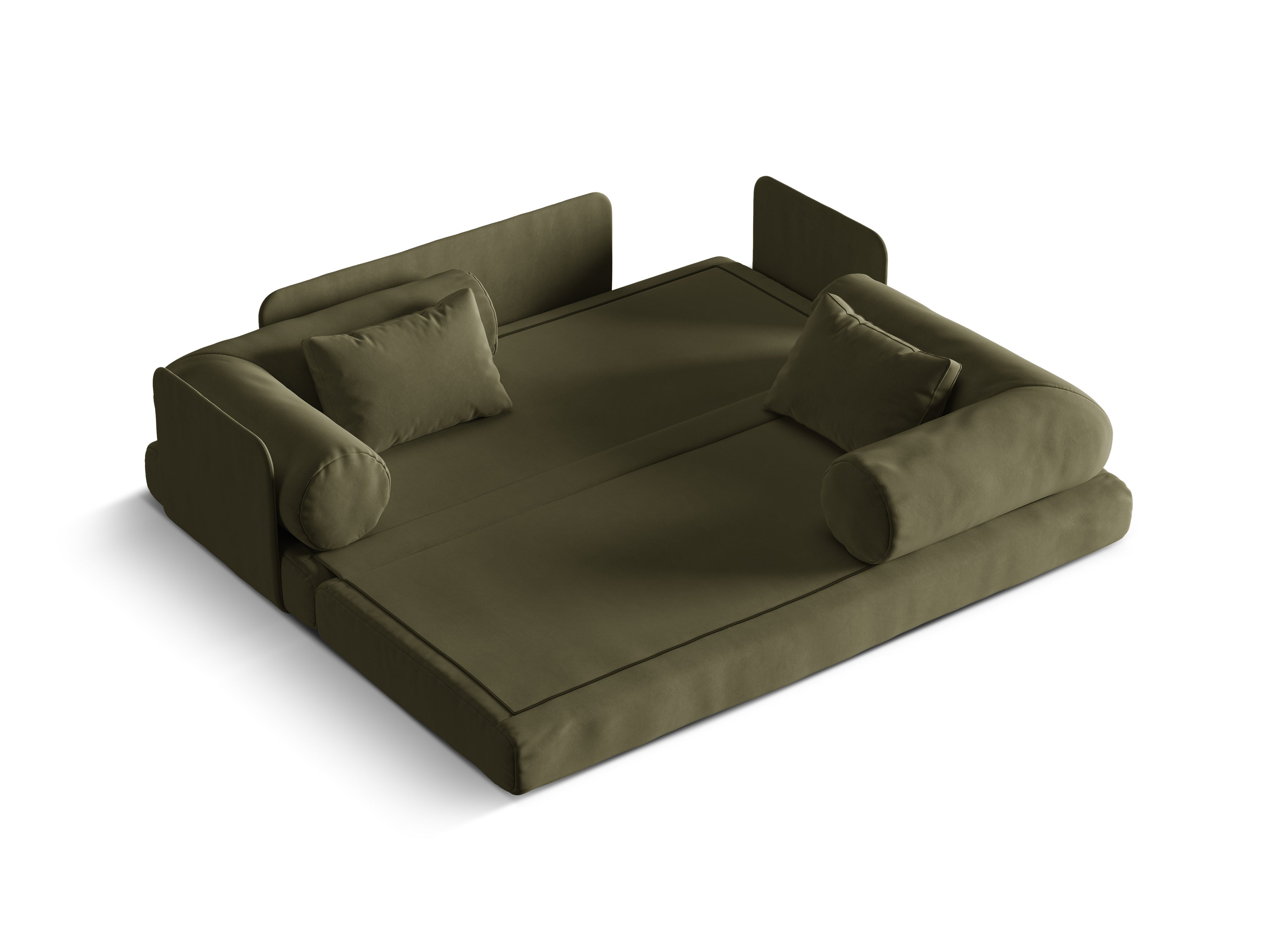 Sofa aksamitna 3-osobowa z funkcją spania DREAMY zielony