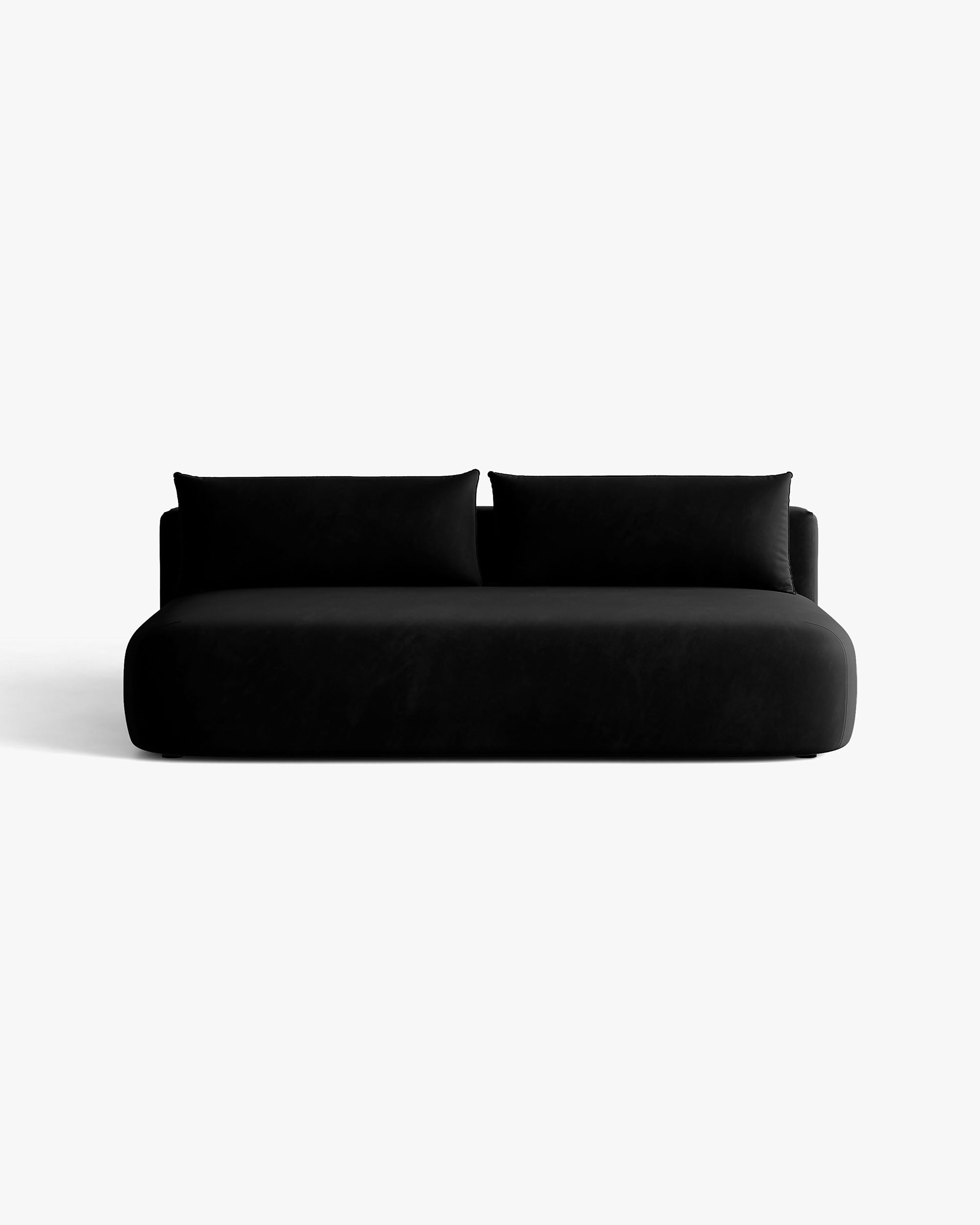 Sofa 3-osobowa aksamitna z funkcją spania HENA czarny