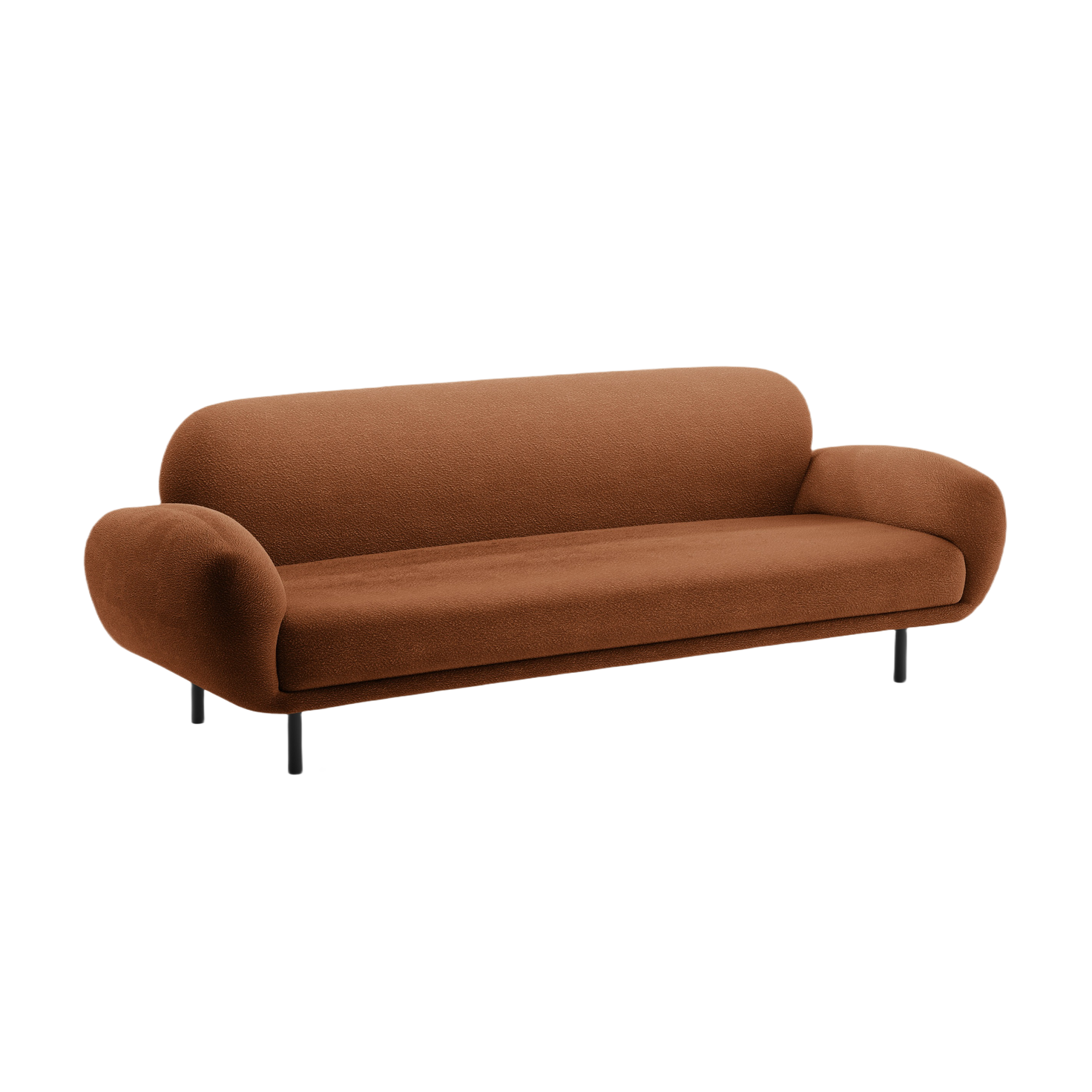 Sofa 3-Sitzer POPPY terracotta Boucle
