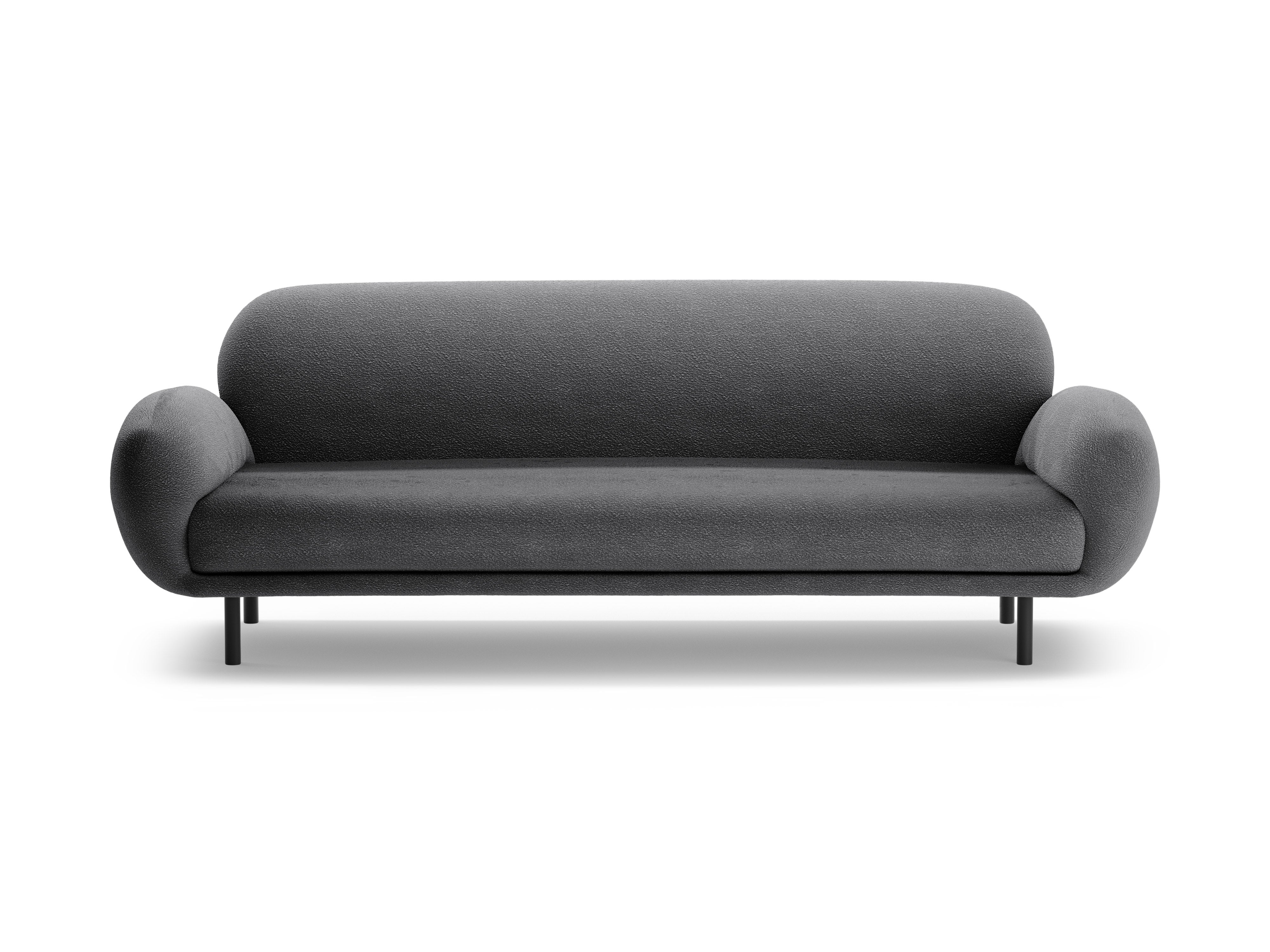 3-seater Sofa POPPY dark gray boucle