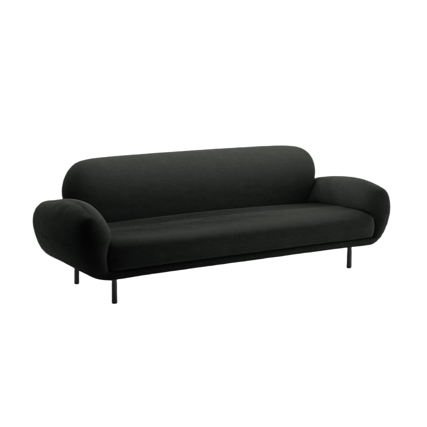Sofa 3-osobowa POPPY czarny boucle