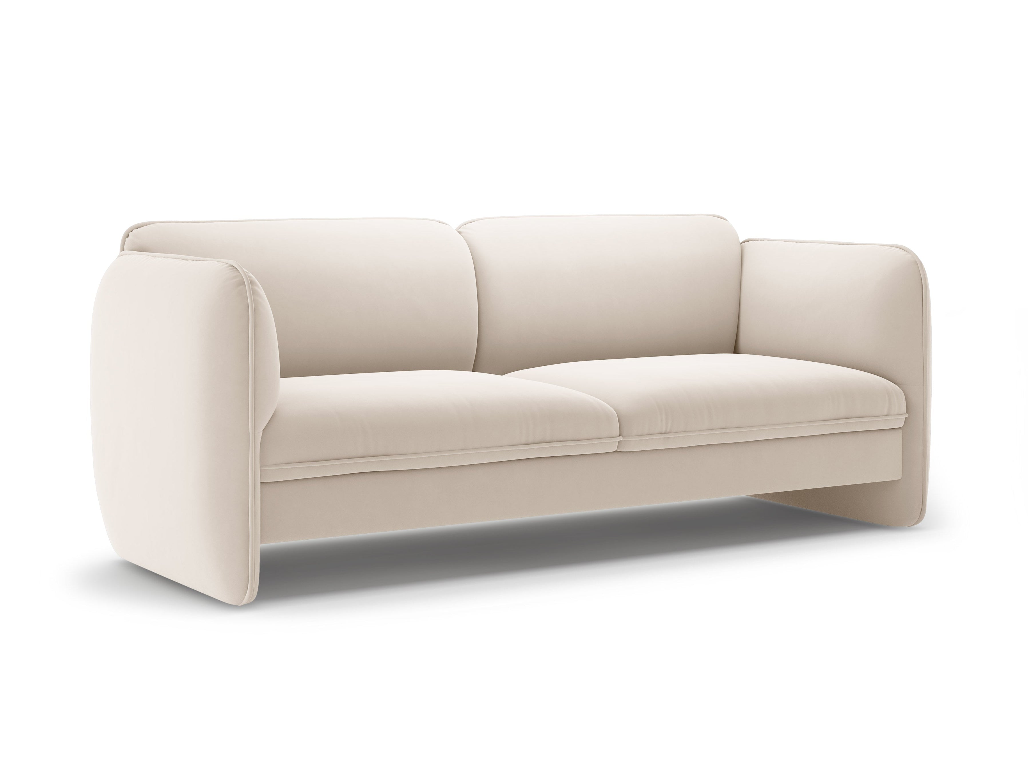 Sofa 3-osobowa aksamitna GEORGIA jasnobeżowy