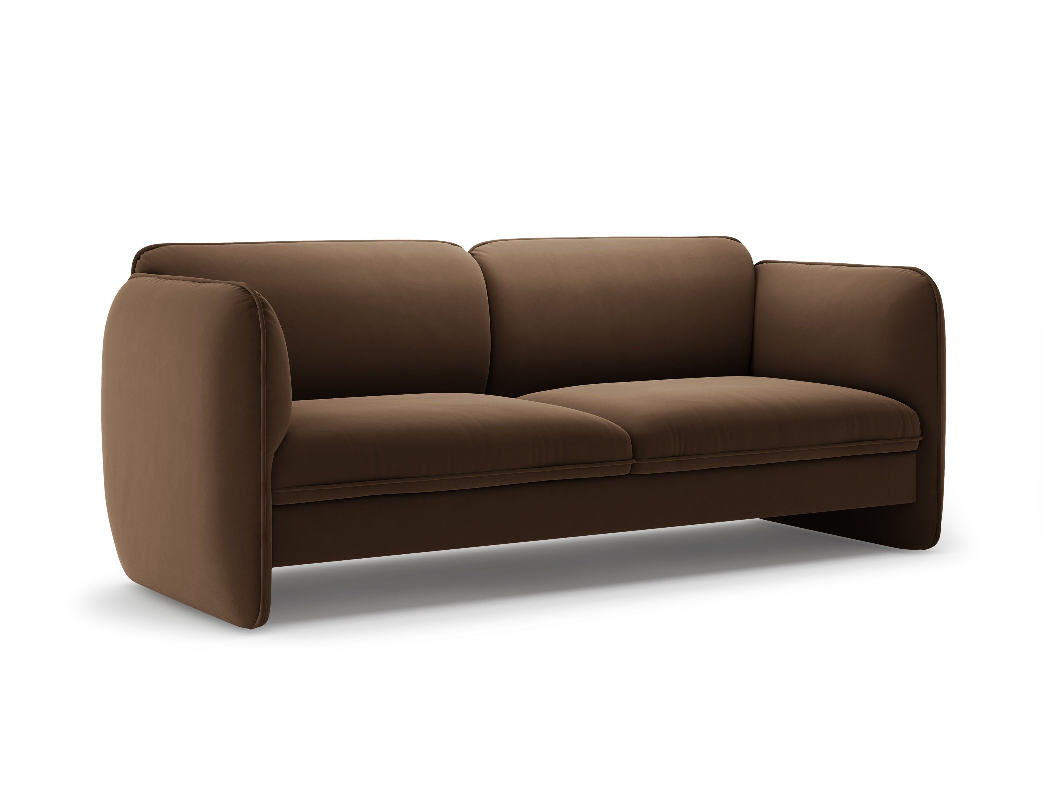 Sofa 3-osobowa aksamitna GEORGIA czekoladowy