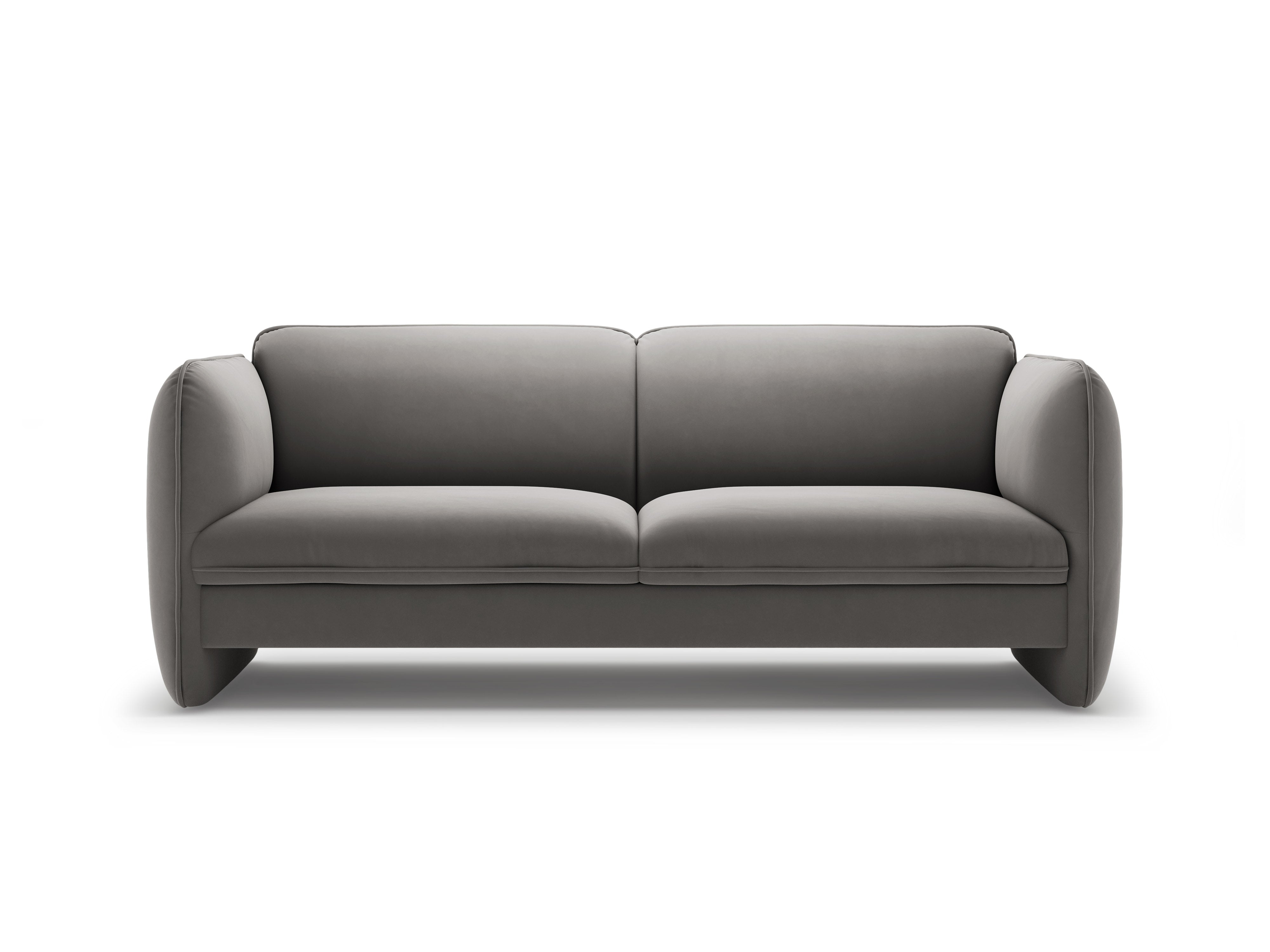 Sofa 3-osobowa aksamitna GEORGIA szary